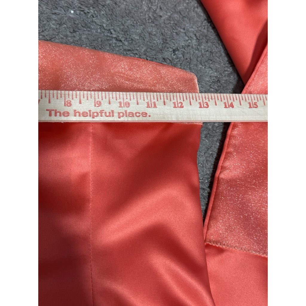 Red Satin Strapless Scarf Top Set Y2K Corset Bandeau Club Party Going Out