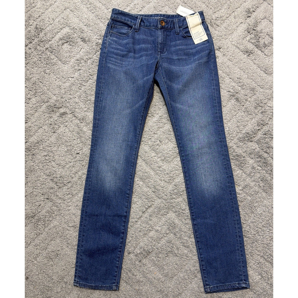 Banana Republic Womens Skinny Indigo Denim Cotton Stretch Jeans Sz 26 NWT