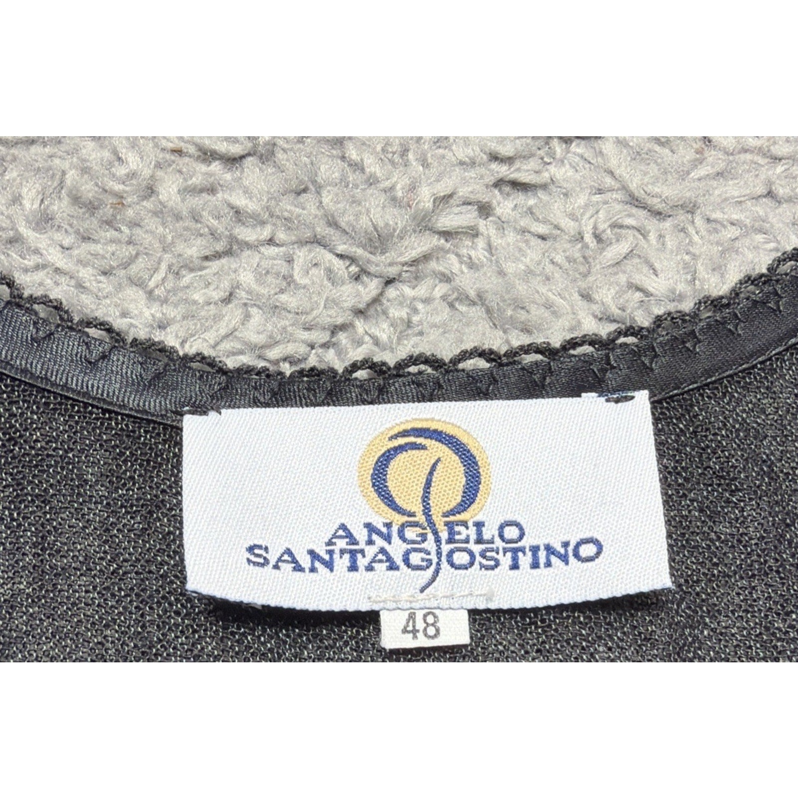 Angelo Santagostino Blouse Fine Linen Embroidered Tank Size 48 Made Italy