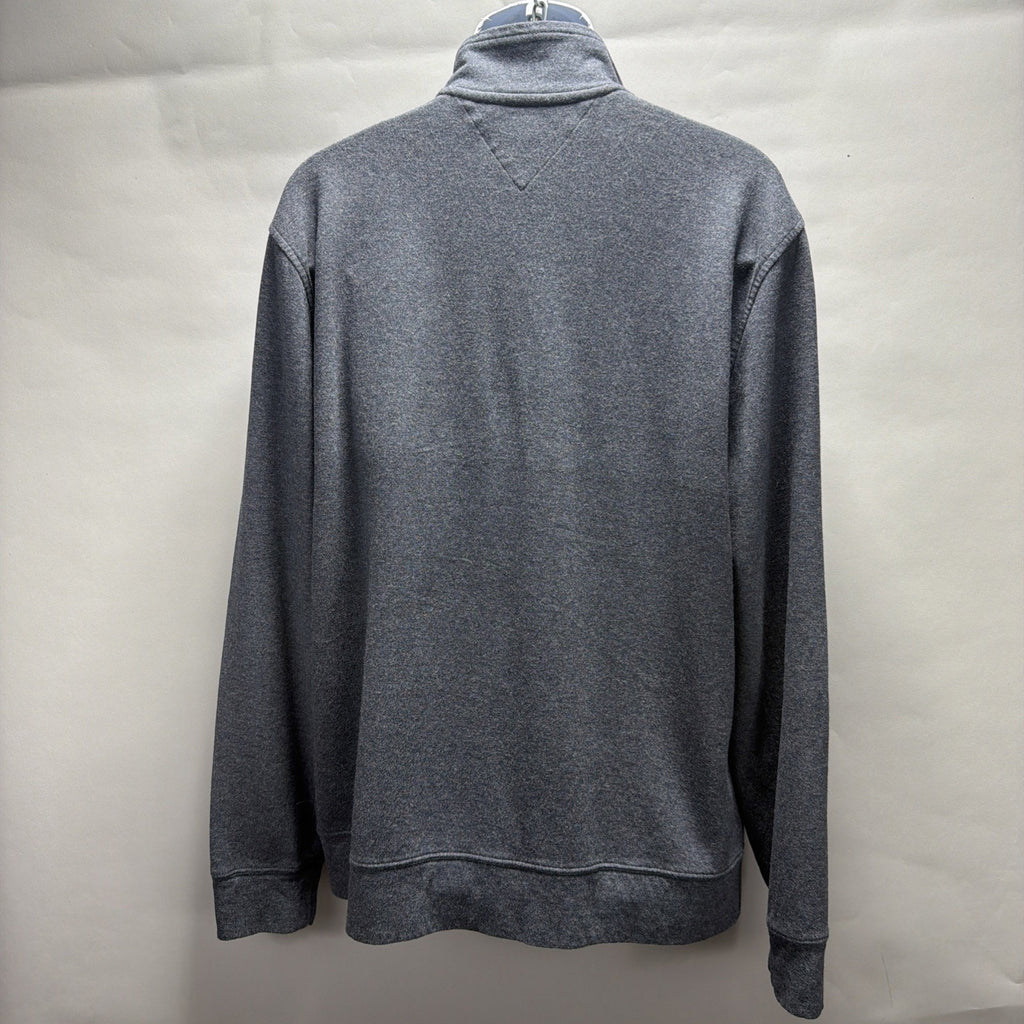 Tommy Hilfiger Quarter Zip Fleece Pullover Men's Large Gray Gorpcore