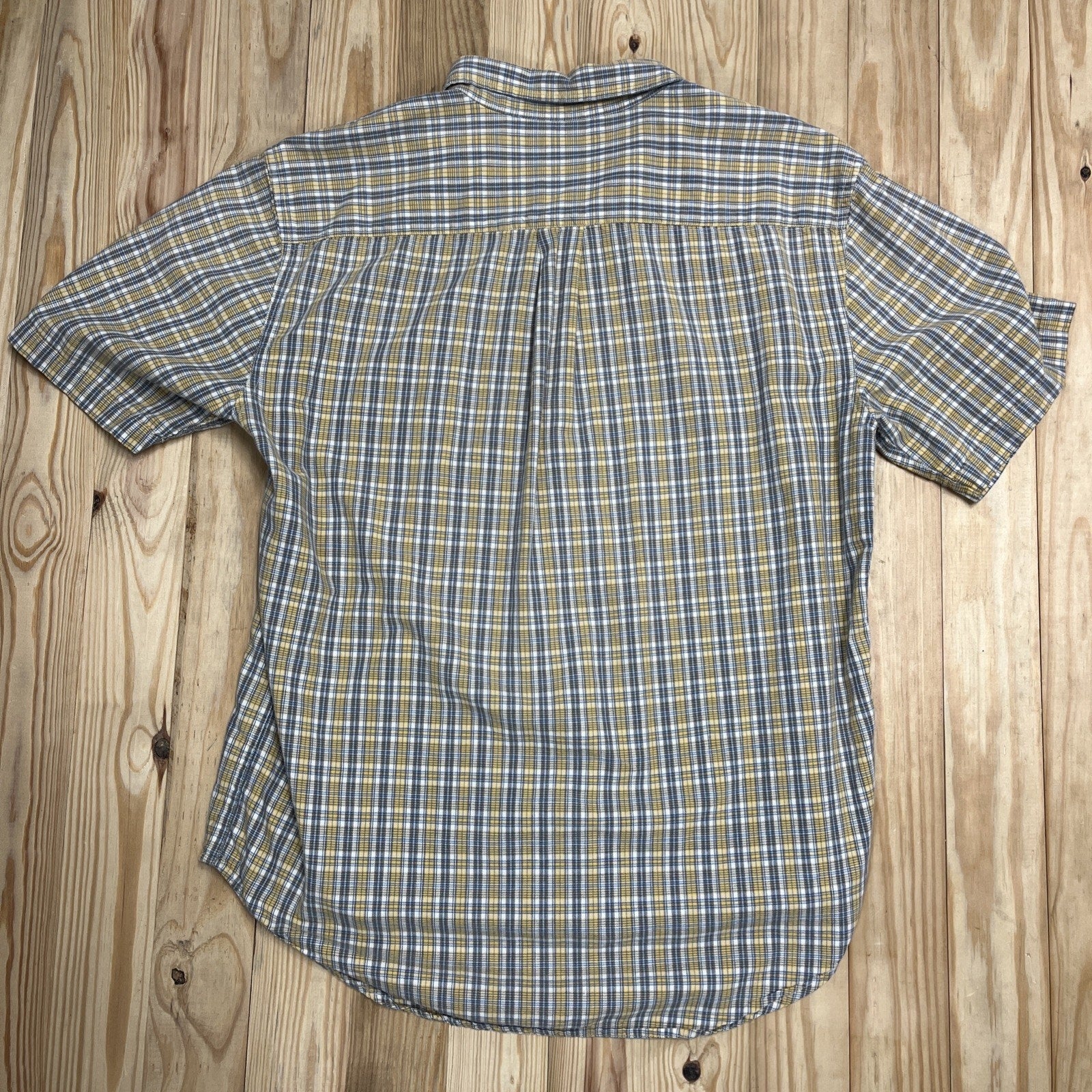 Old Navy Mens L Short Sleeve Button Down Cotton Plaid Shirt