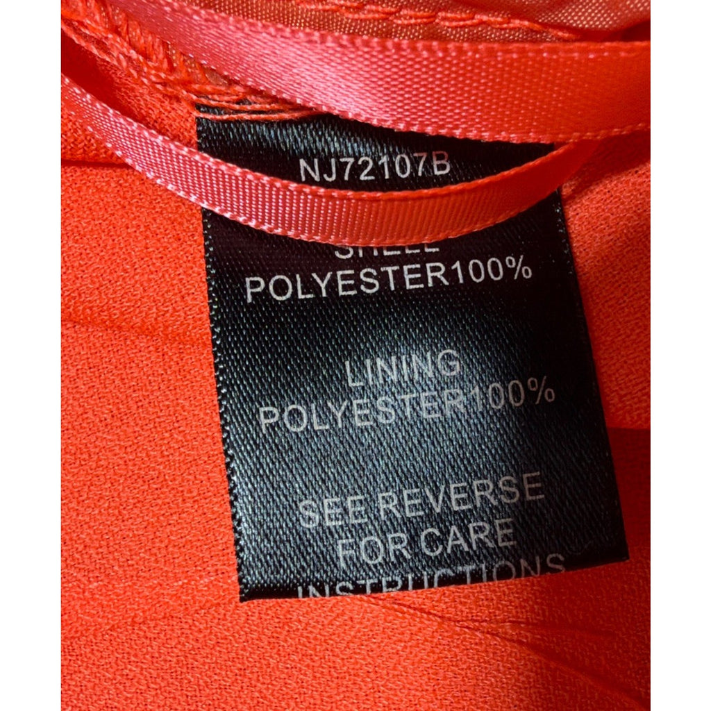 Ark & Co Women's Scallop Hem Detail High Rise Neon Orange Shorty Shorts Size M