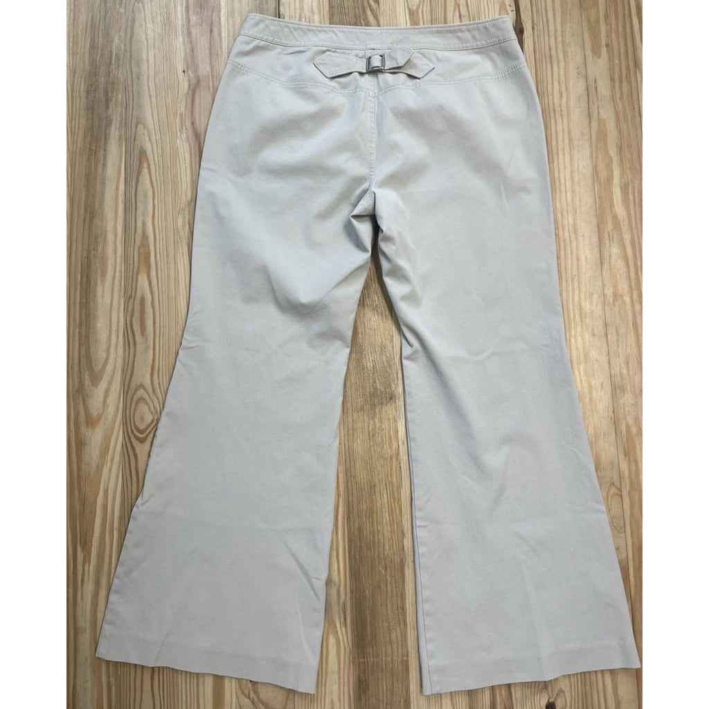 EXPRESS Stretch Low-Slung Flare Khaki Pants Size 13/14