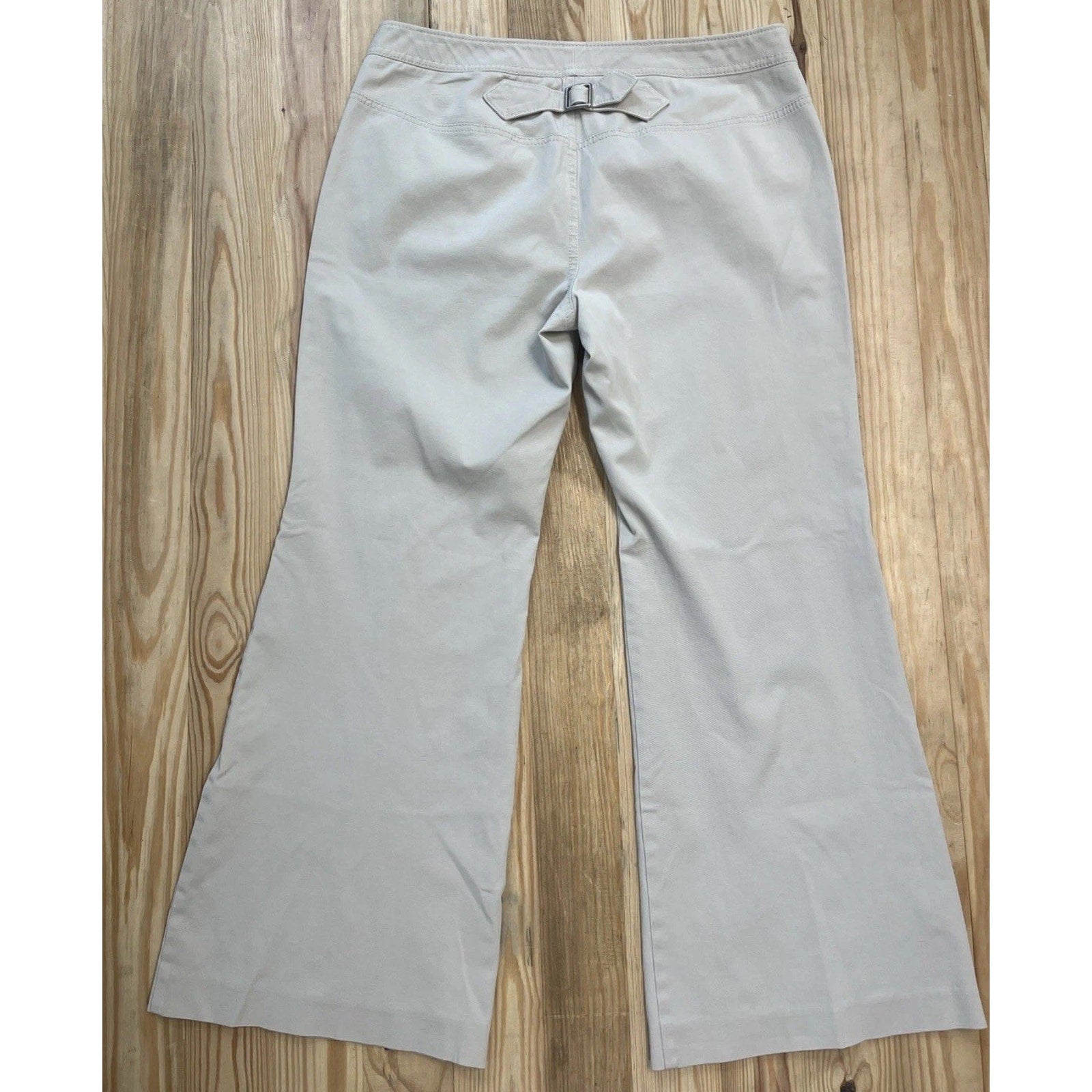 EXPRESS Stretch Low-Slung Flare Khaki Pants Size 13/14