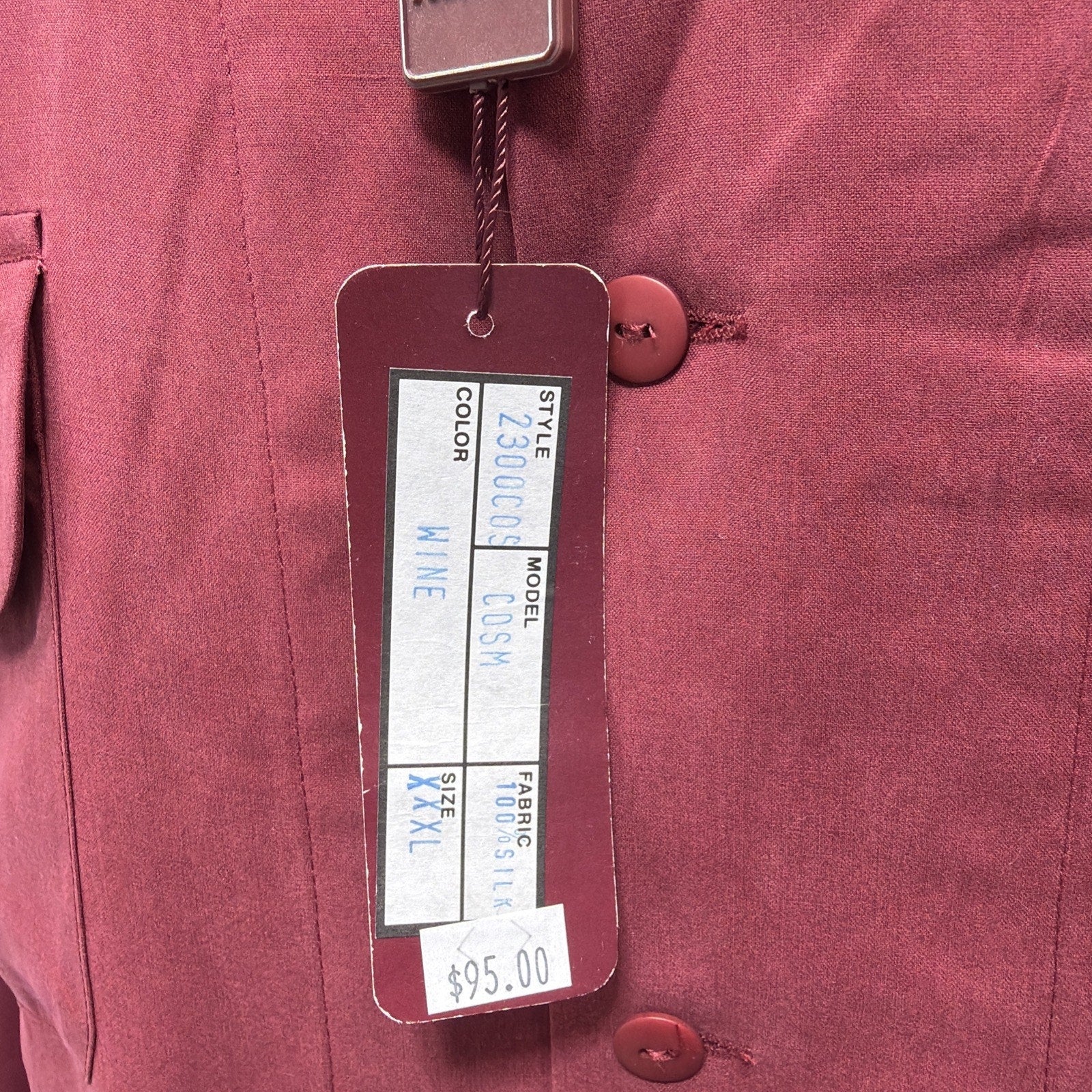 Tulliano Men’s XXXL 100% Silk Camp Shirt Wine Red Button Front Retro Lounge NWT