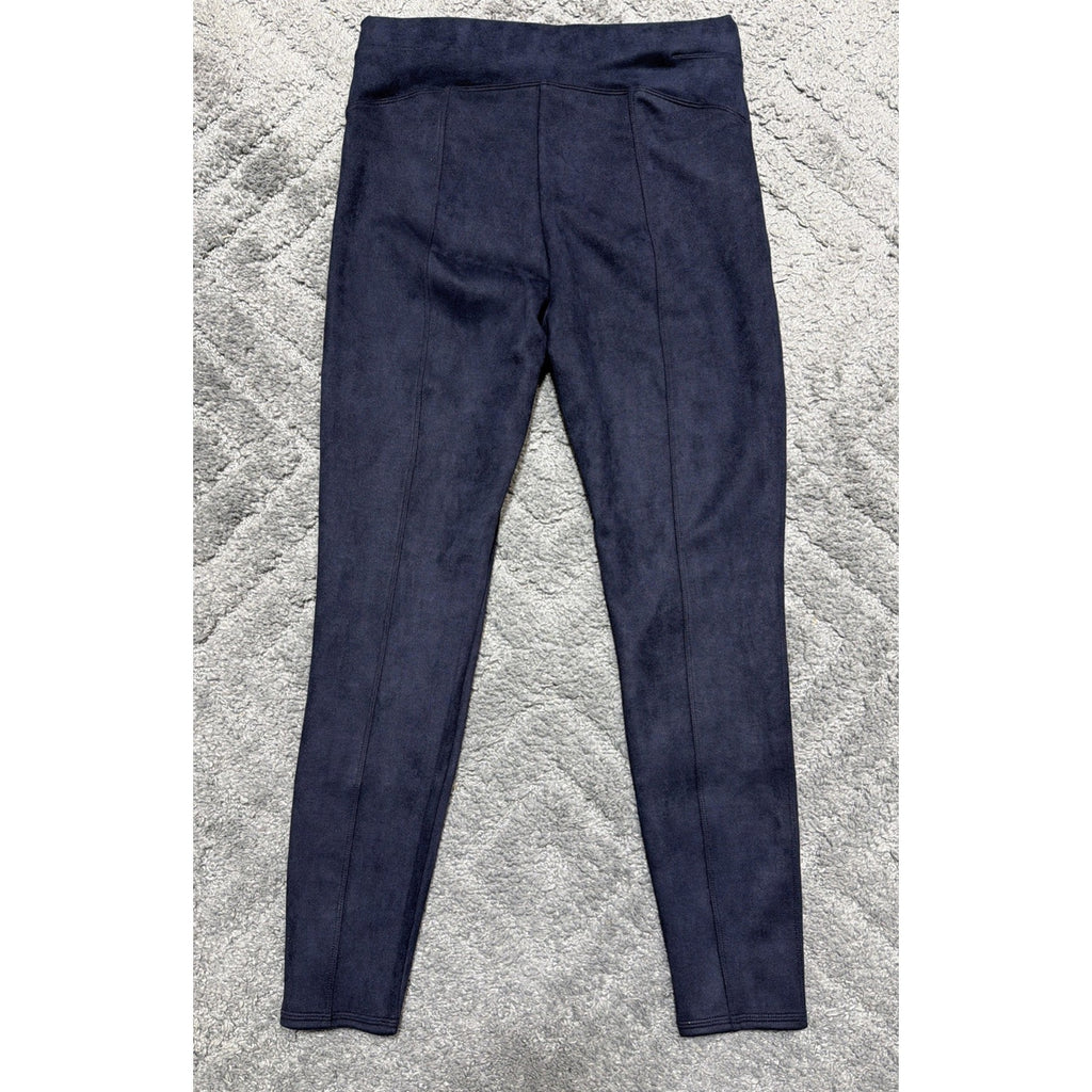 SPANX Women's Faux Suede Leggings Classic Navy New