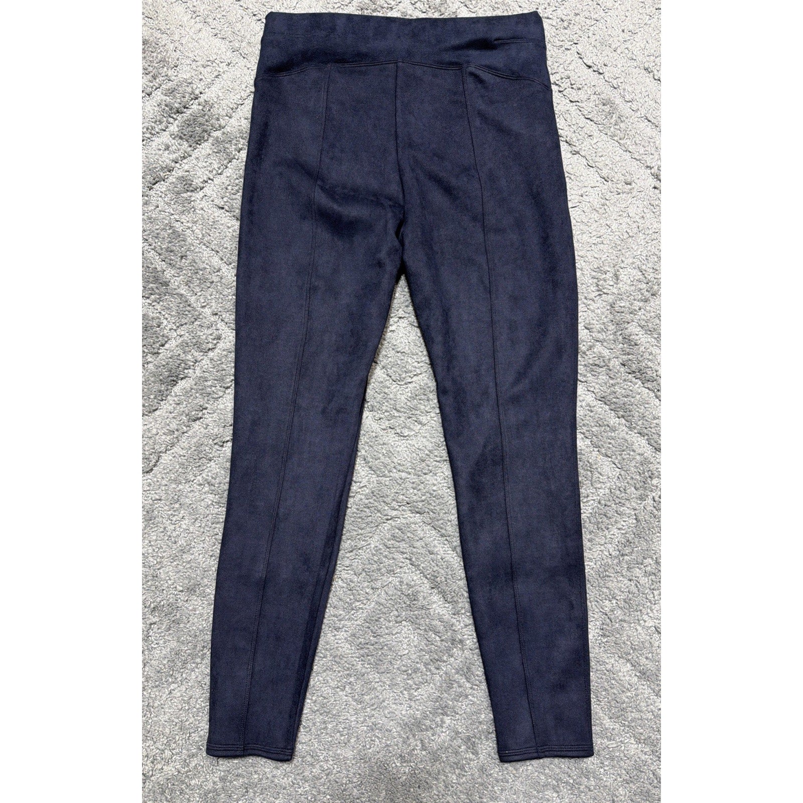 SPANX Women's Faux Suede Leggings Classic Navy New