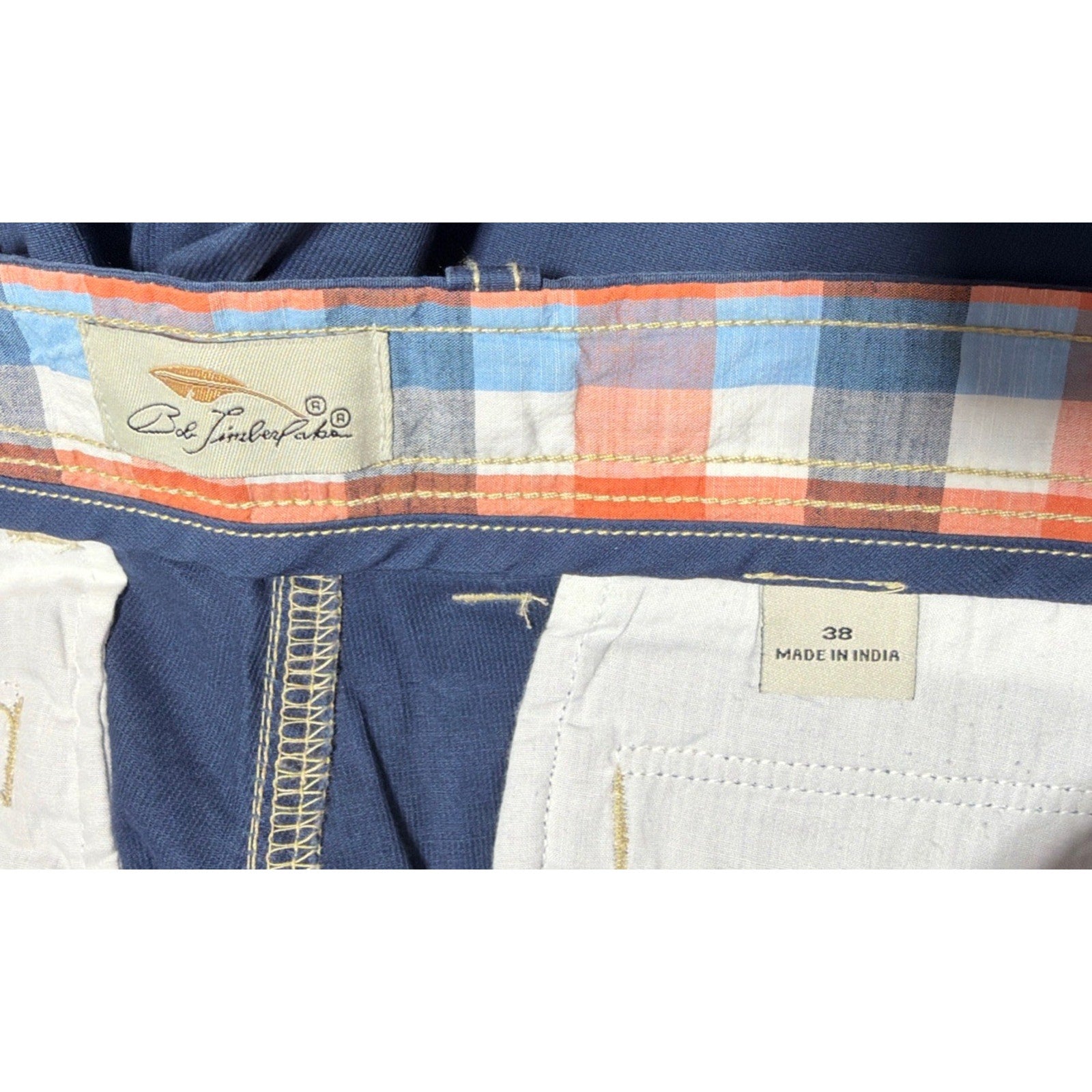 Bob Timberlake Blue Chino Shorts Sailboats Palm Trees Beach Golf Size 38 New