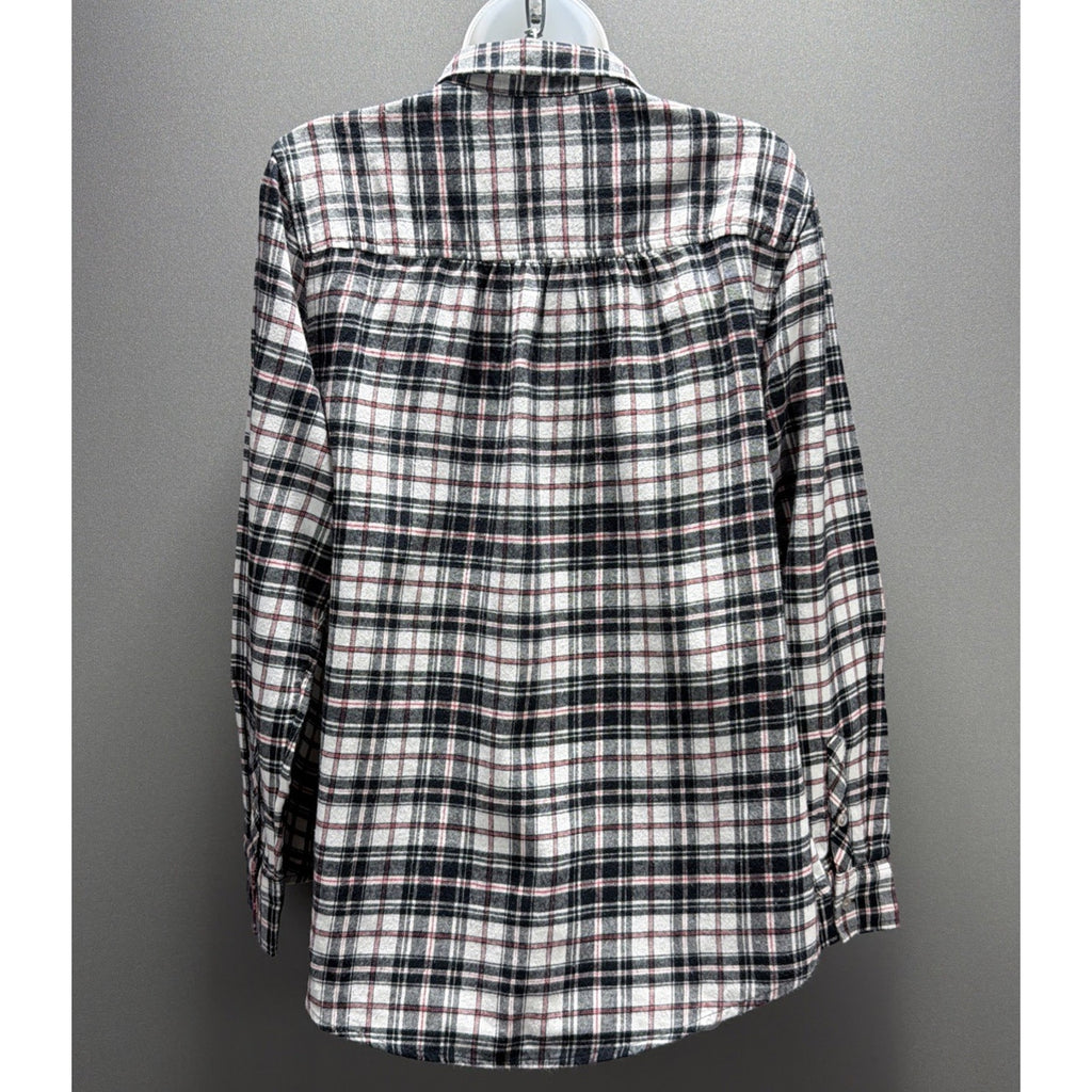 Croft & Barrow The Classic Shirt Extra Soft Flannel Womens M Plaid Button Up NWT