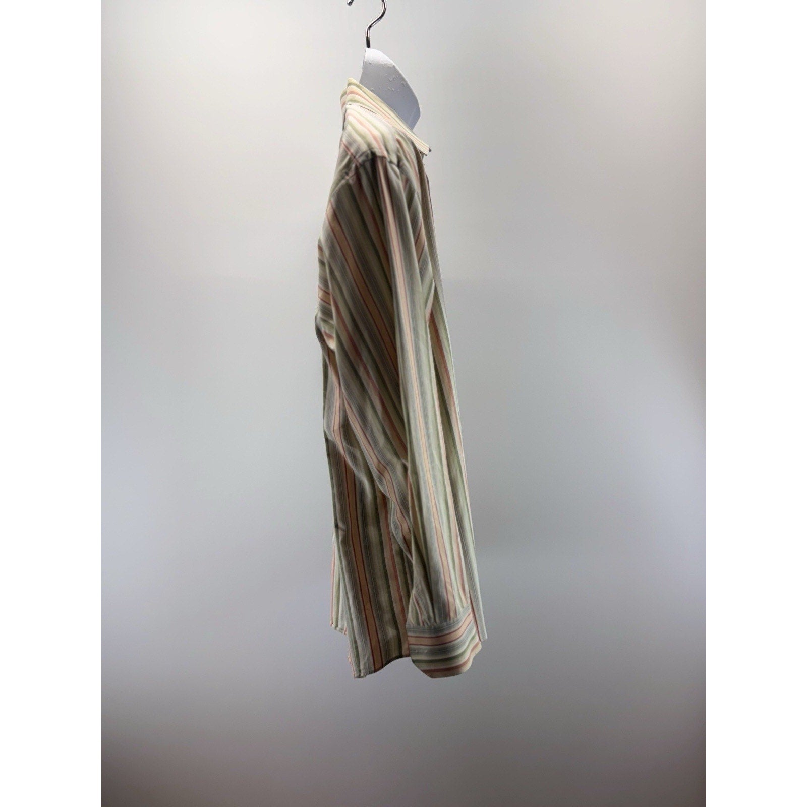 Claiborne Striped Green Wrinkle Free Modern Fit Men’s Size XL