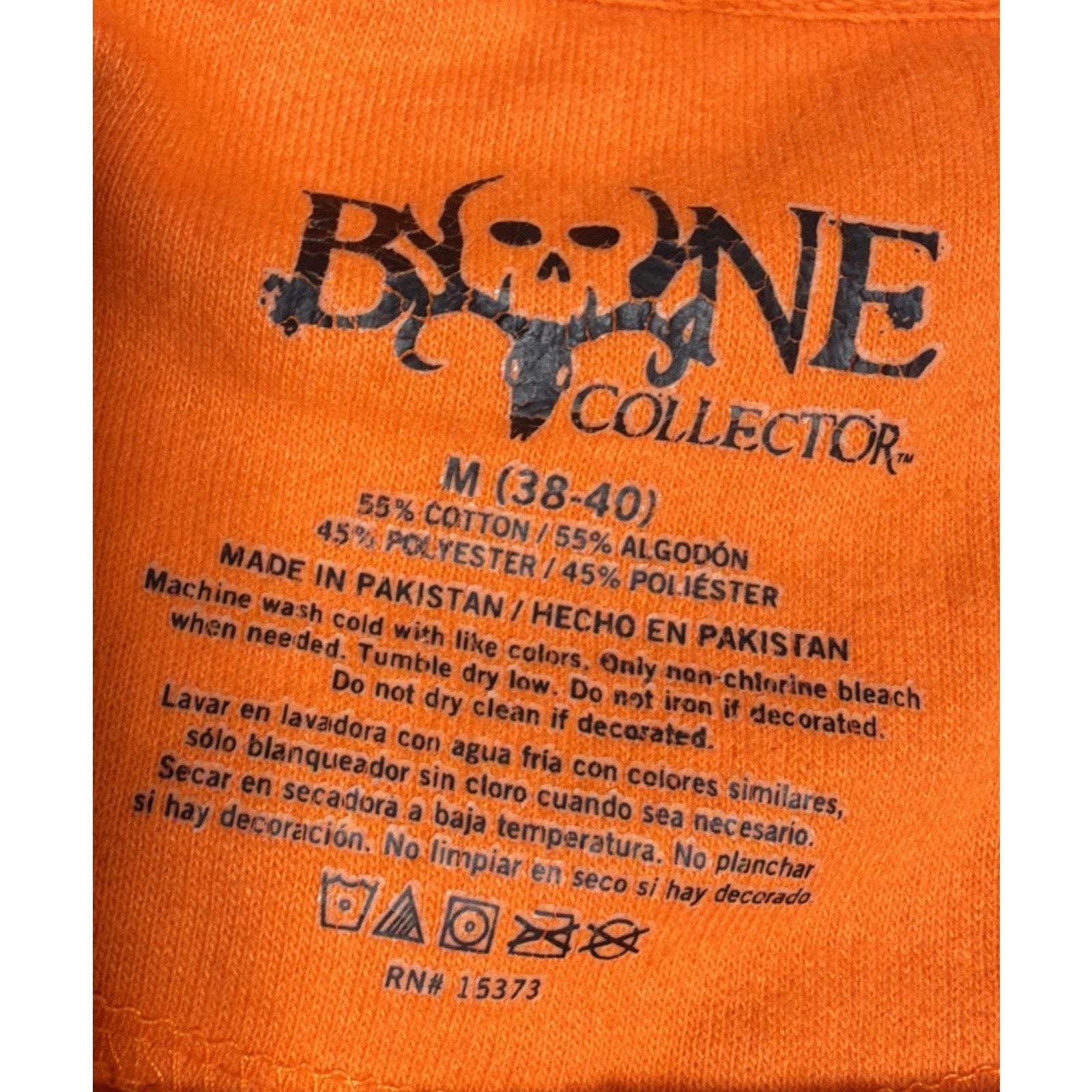 Men's Bone Collector Crew Fleece Orange Pull Over Sweatshirt Medium
