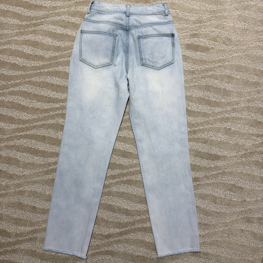 English Factory 23 High Rise Straight Distressed Cropped Women’s Jeans