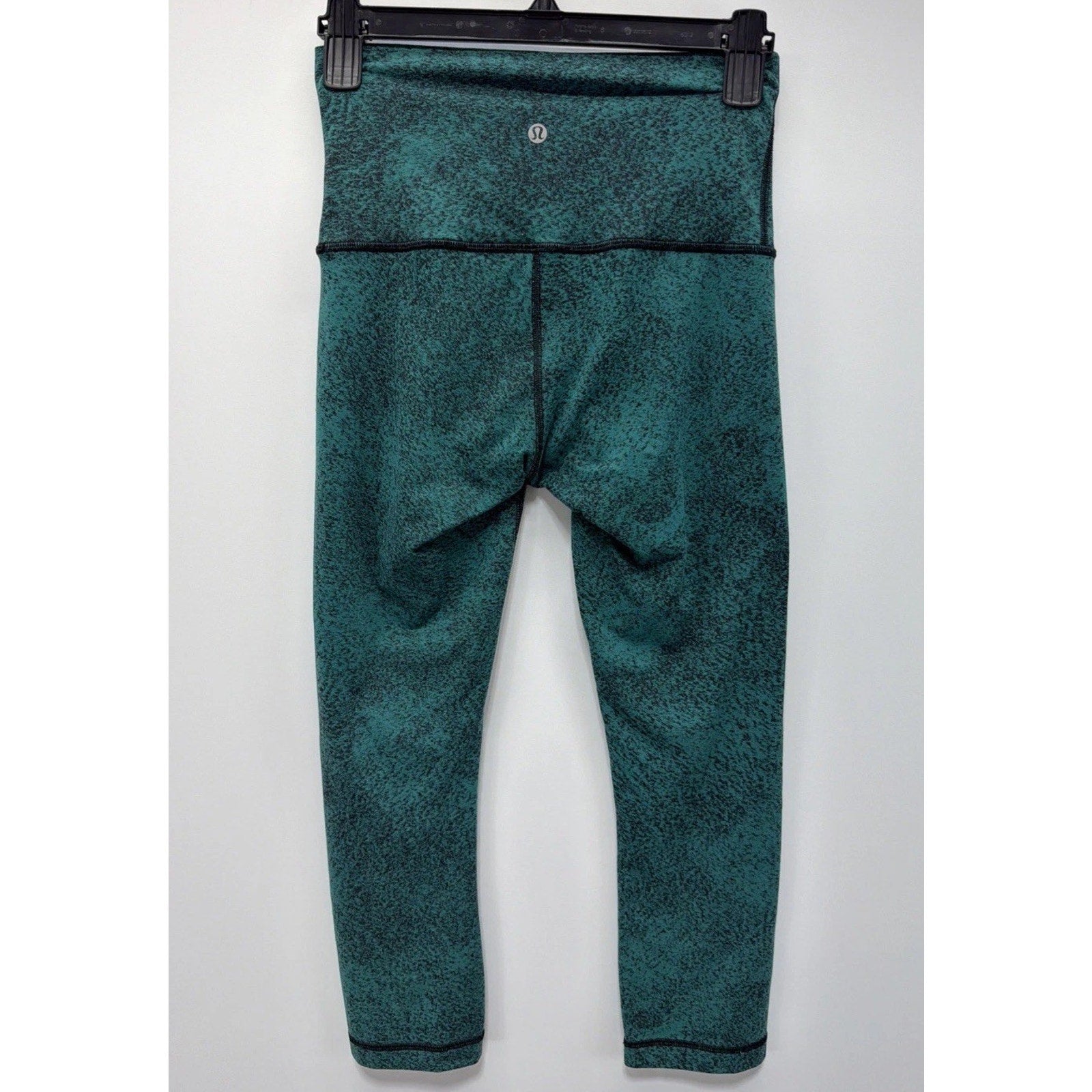 Lululemon Wunder Under Lux Green Speckled High Rise Leggings Size 6 23”