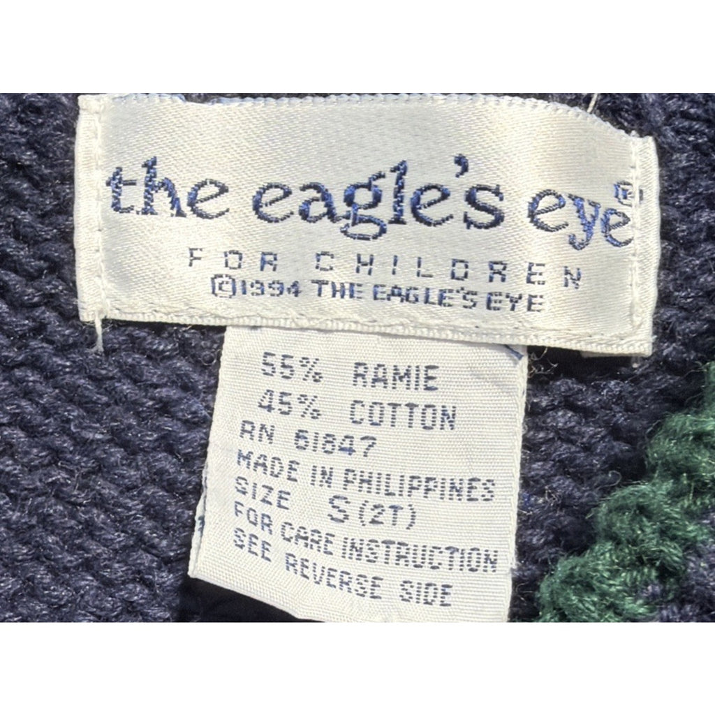 Vintage 1994 The Eagle’s Eye Kid's Unisex Varsity Cardigan Sweater Size: S (2T)