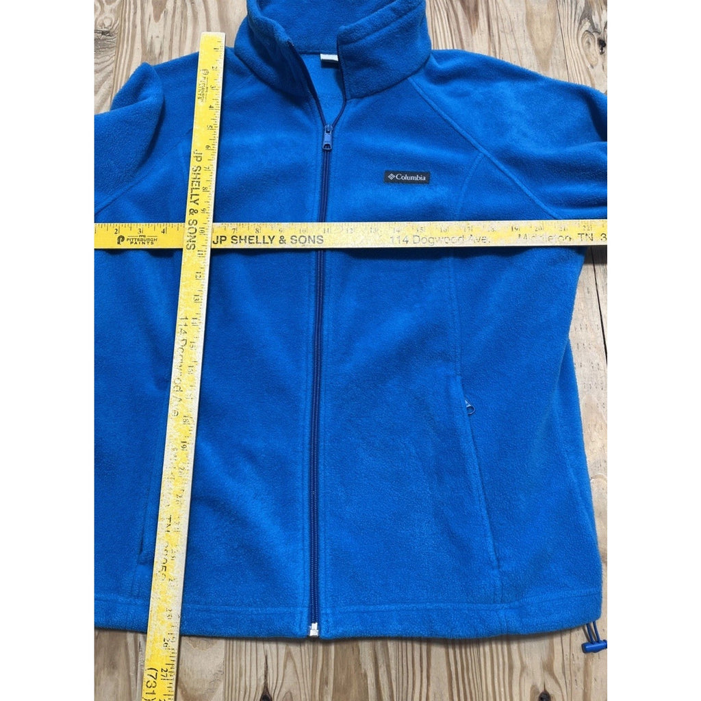 Columbia Jacket Women XL Benton Spring Full Zip Blue Fleece Mock Neck
