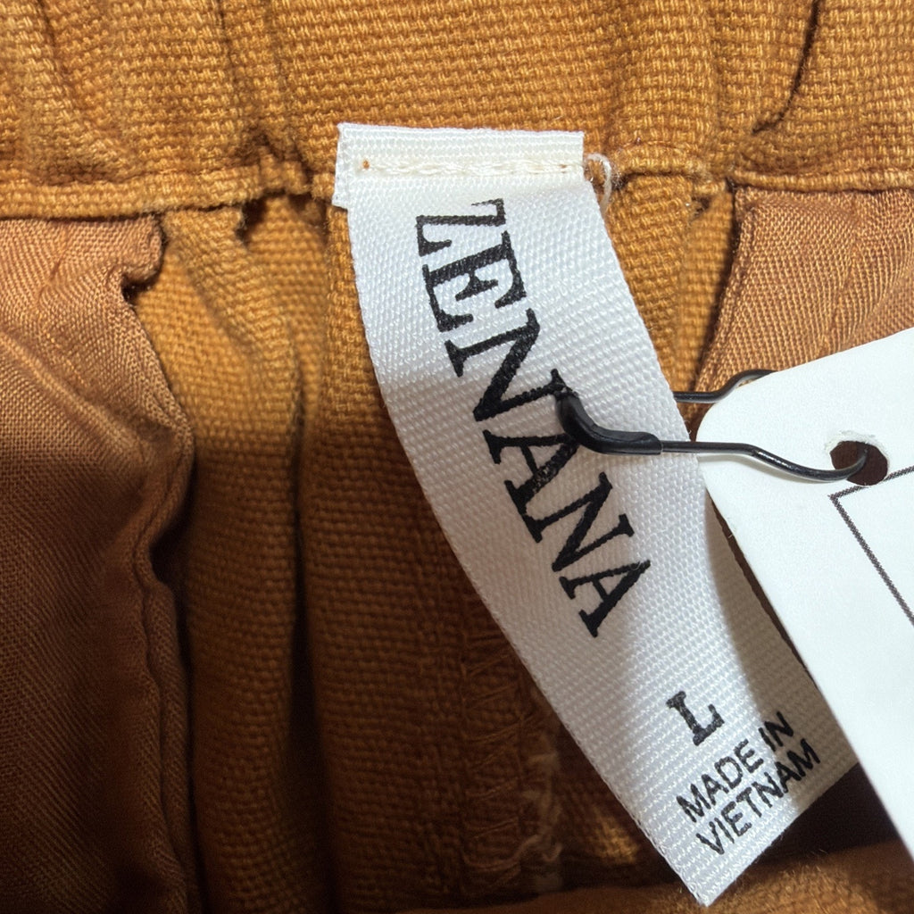 Nwt Zenana outfitters Canvas Drawstring Jogger Pants High Rise Size Large