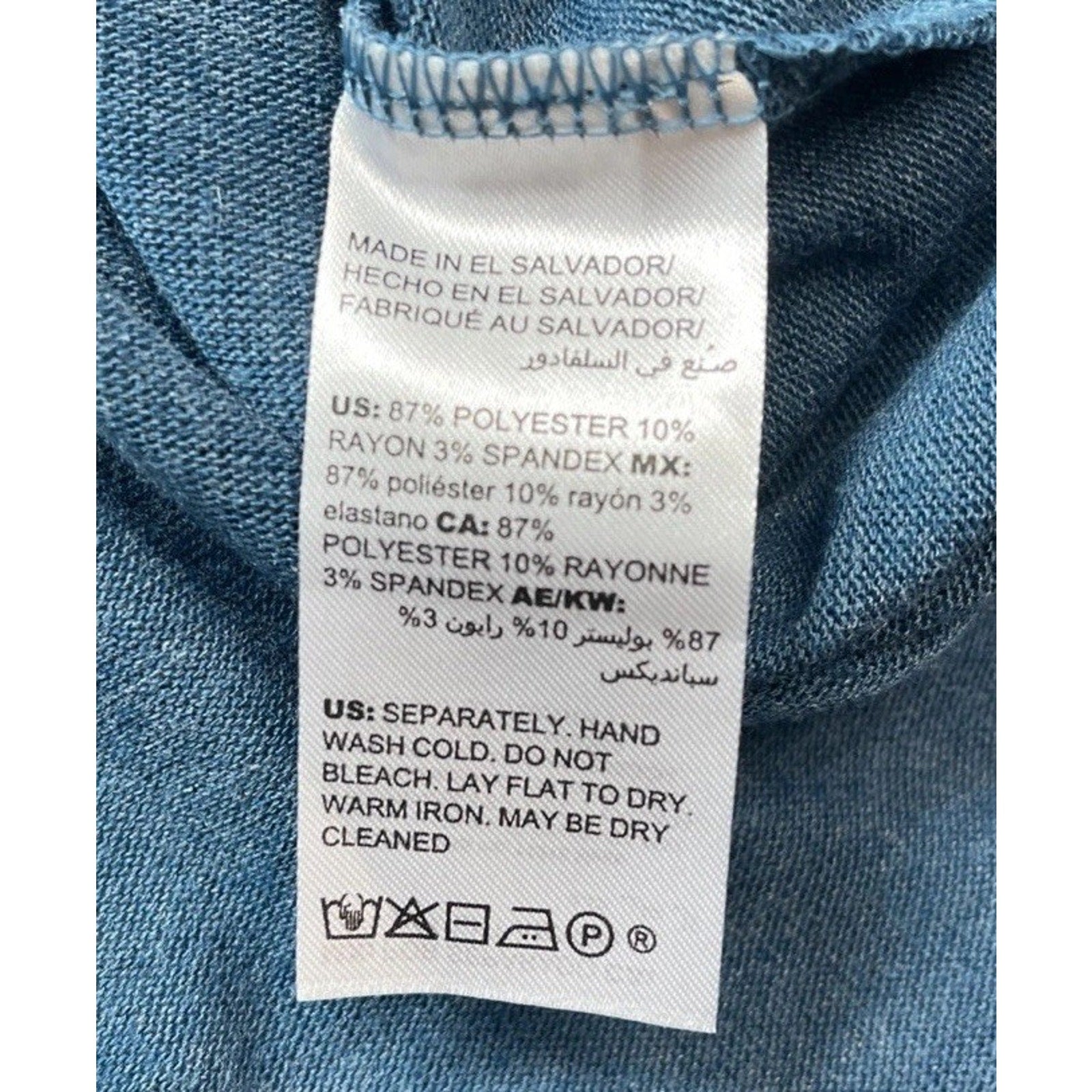 Chico's Size 1 M Blue Tunic Top Blouse 3/4 Long Sleeve Women Soft Rayon Spandex