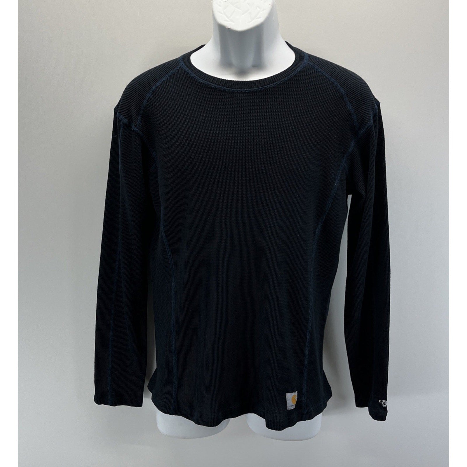 Carhartt Shirt Men XL Blue Sweatshirt Pullover Crewneck Polyester Thermal