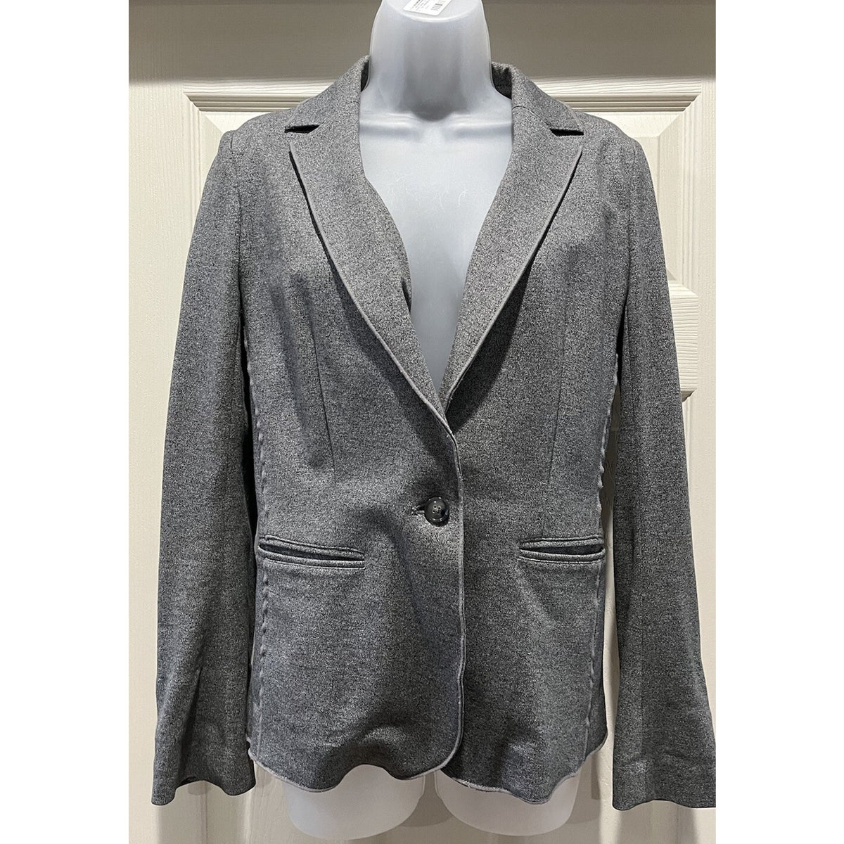 Banana Republic Ponte Suit Separates Lined Jacket Size 4 Gray