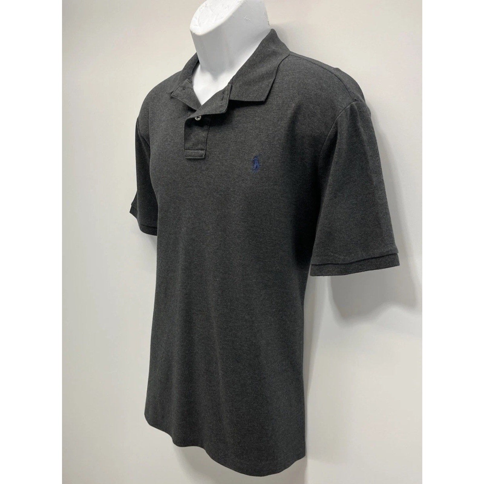 Polo Ralph Lauren Large Classic Fit Polo T-shirt Grey Short Sleeve
