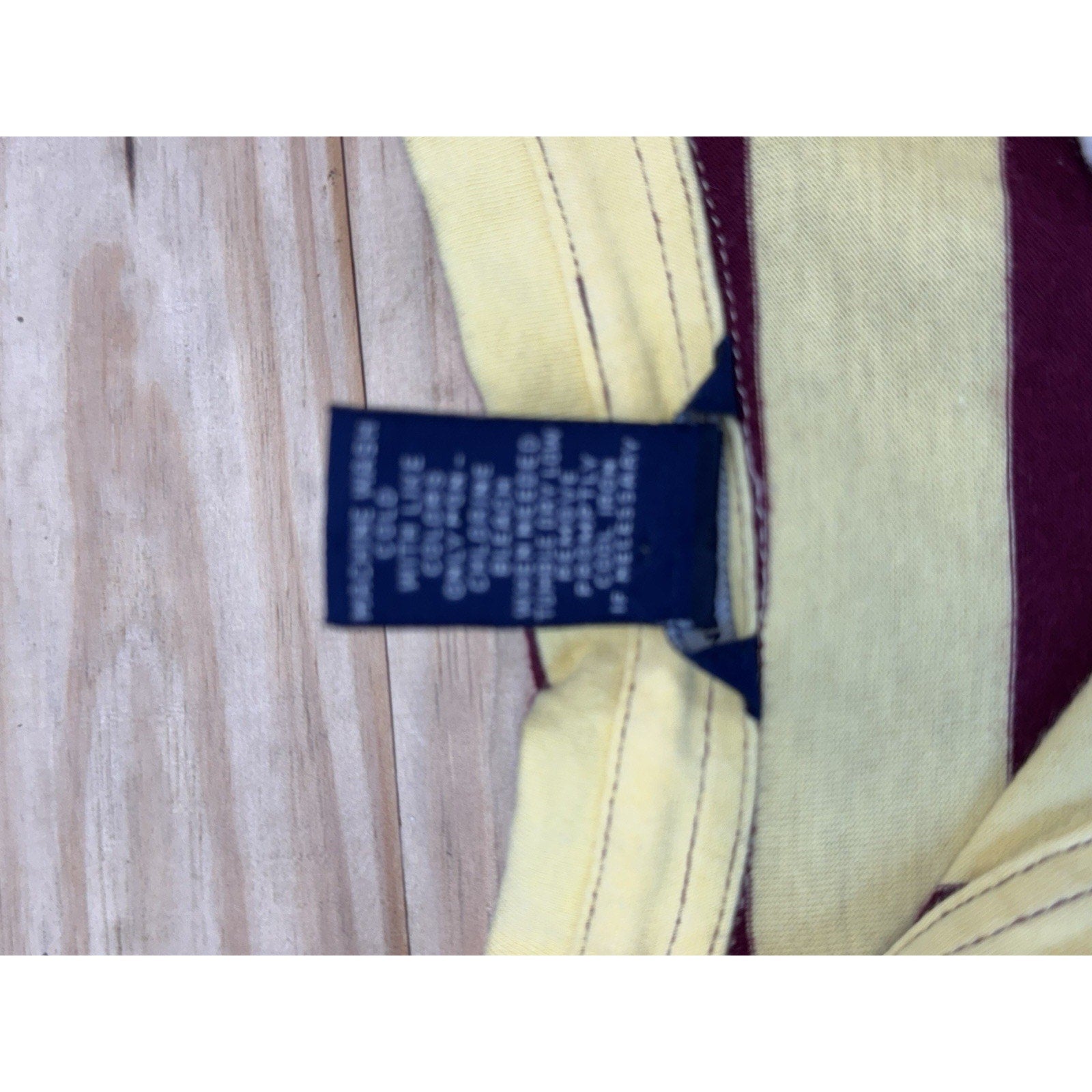 American Eagle Girl's Large 100% Cotton Short Sleeve Striped Yellow Polo Shirt