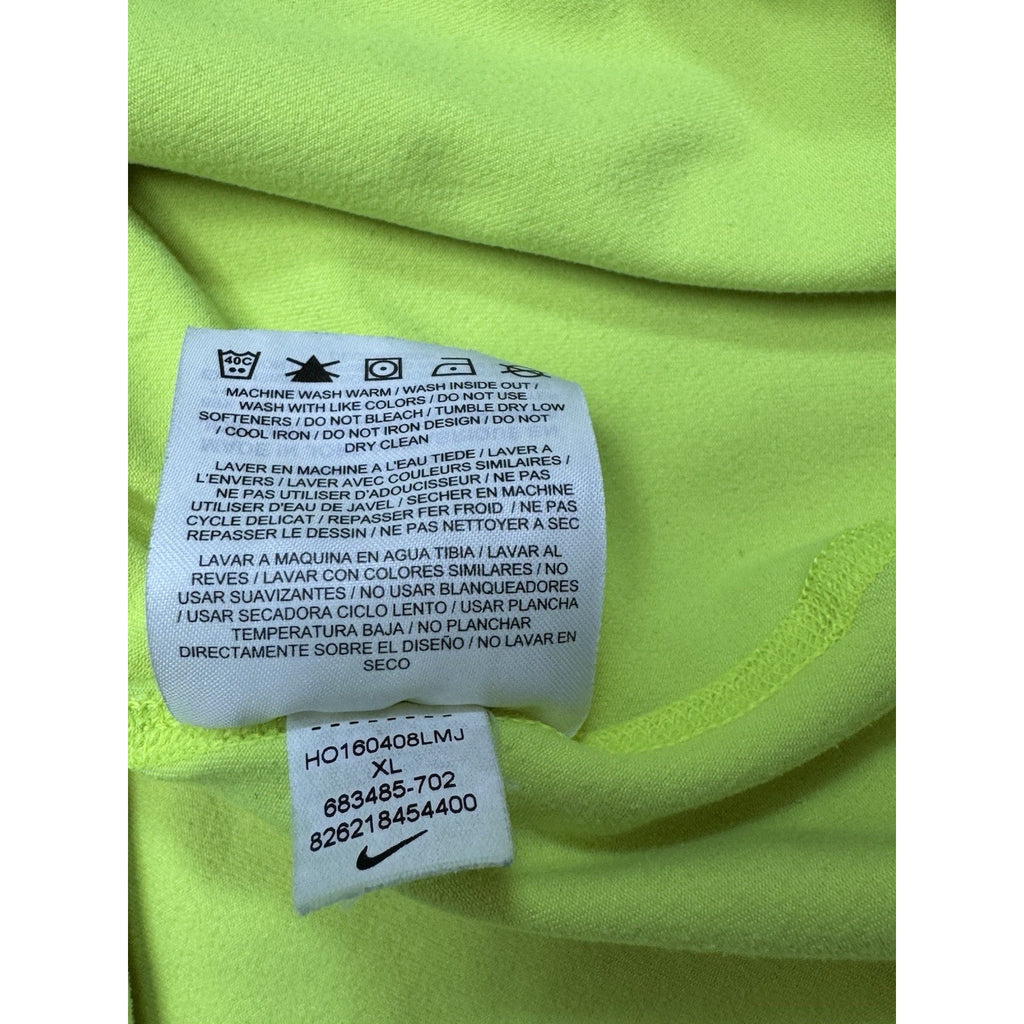 Nike Running 1/4 Zip Jacket Sweatshirt Dri Fit Neon Athletic Mens Sz XL Stains