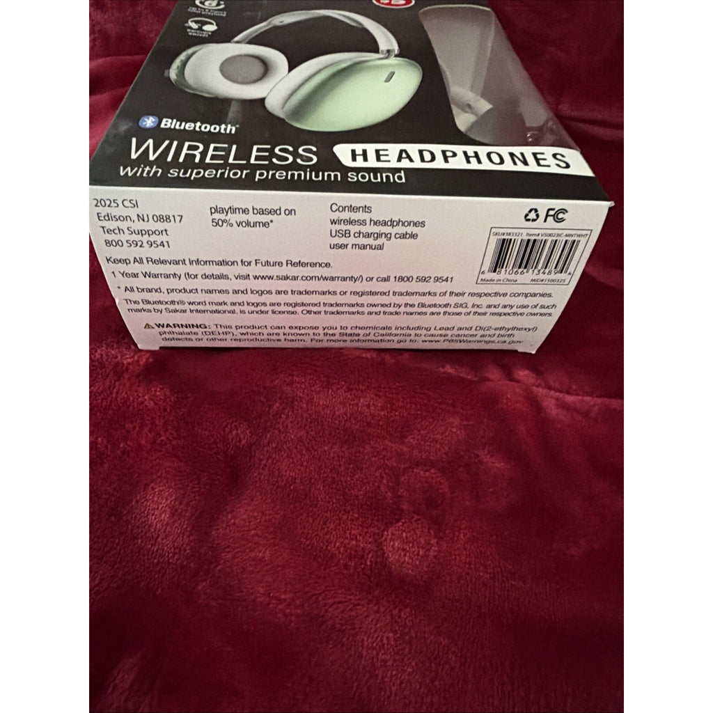 iConcepts Wireless Bluetooth Over-Ear Headphones Headband Green/White