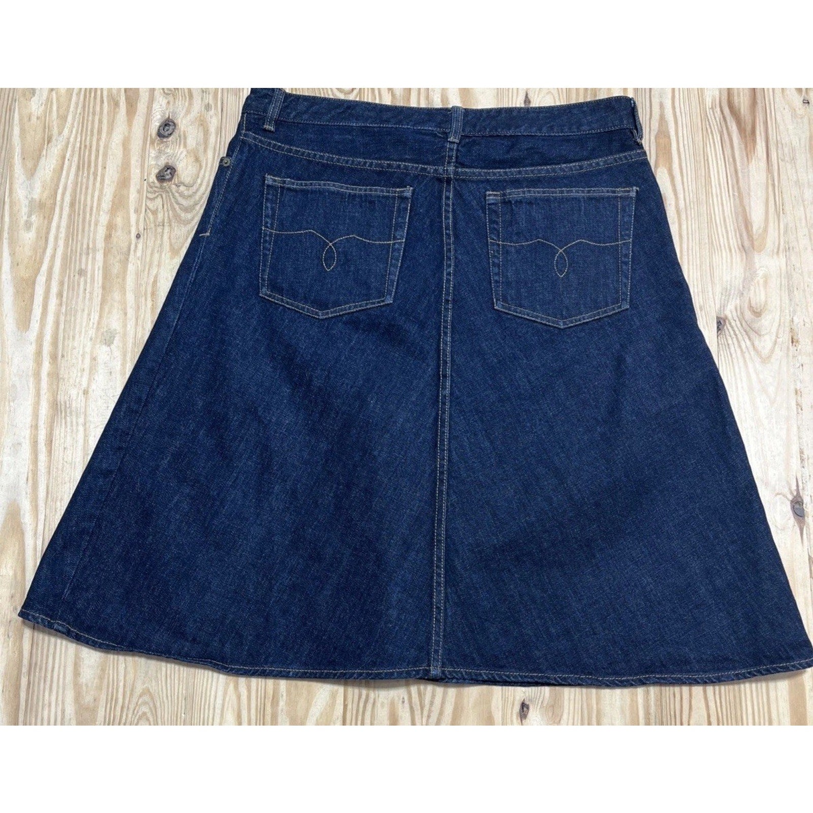 Lauren Ralph Lauren Flare Skirt Womens Size 12 Blue Denim 5 Pockets