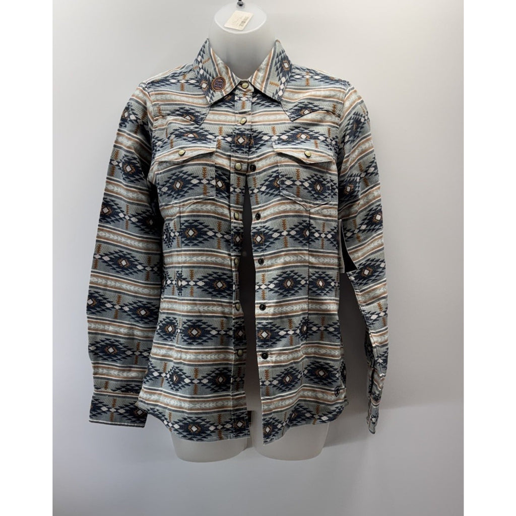 Ariat Real Creekside Pearl Snap Long Sleeve Shirt Women’s XS aztec western NWT