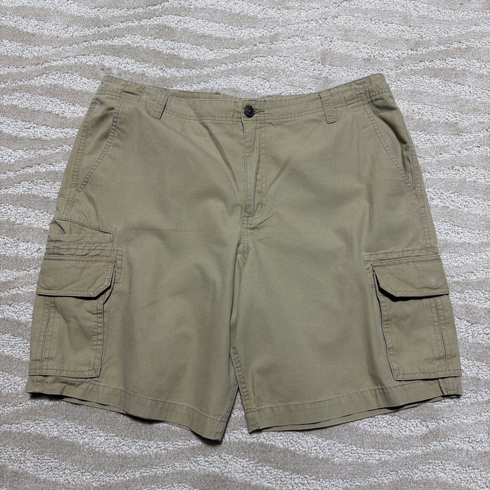 Magellan Cargo Shorts Mens 38 Ripstop Cotton Fabric Outdoors Hiking Brown Casual