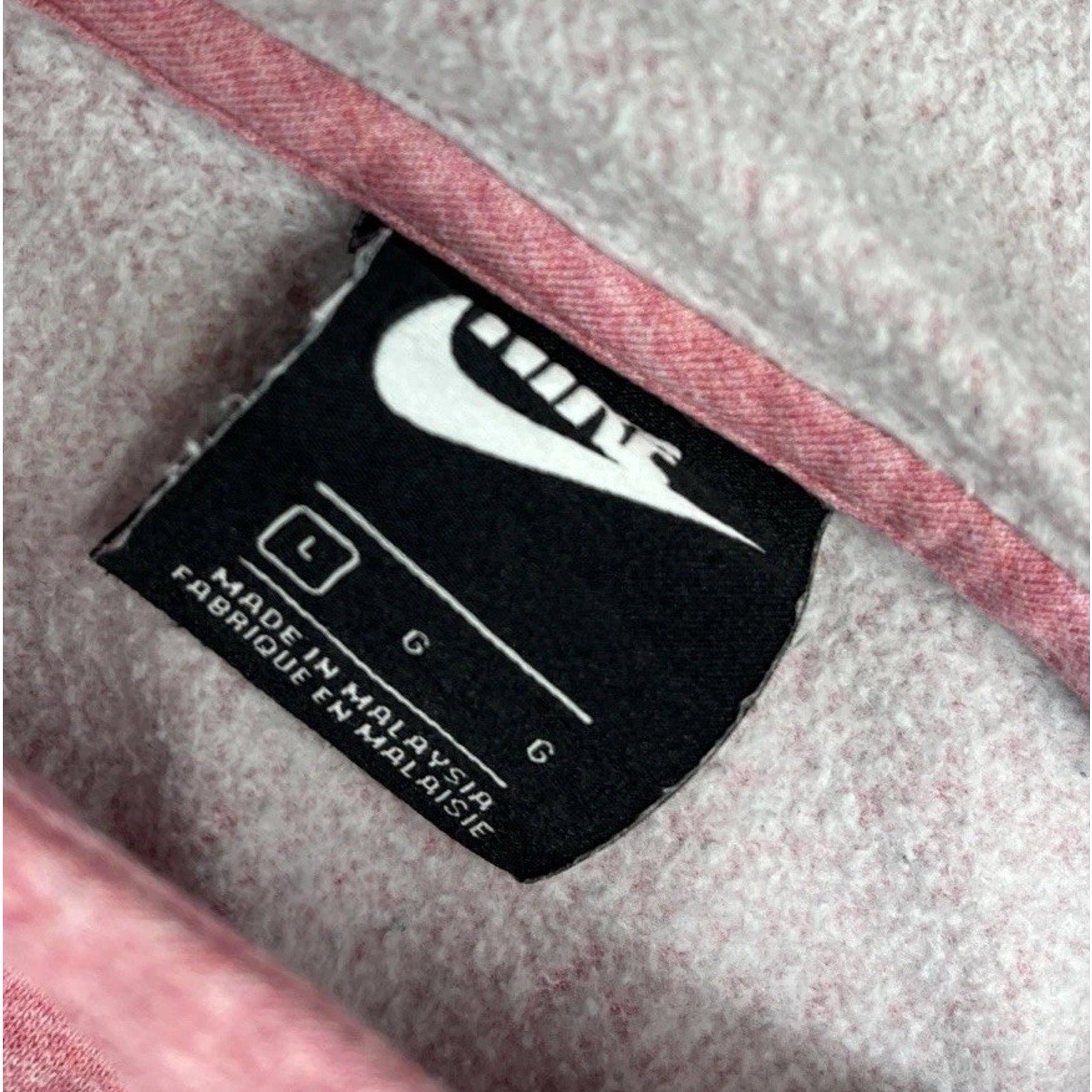 Nike Spellout Logo Pink Lightweight Cotton Pull Over Hoodie Womens Large