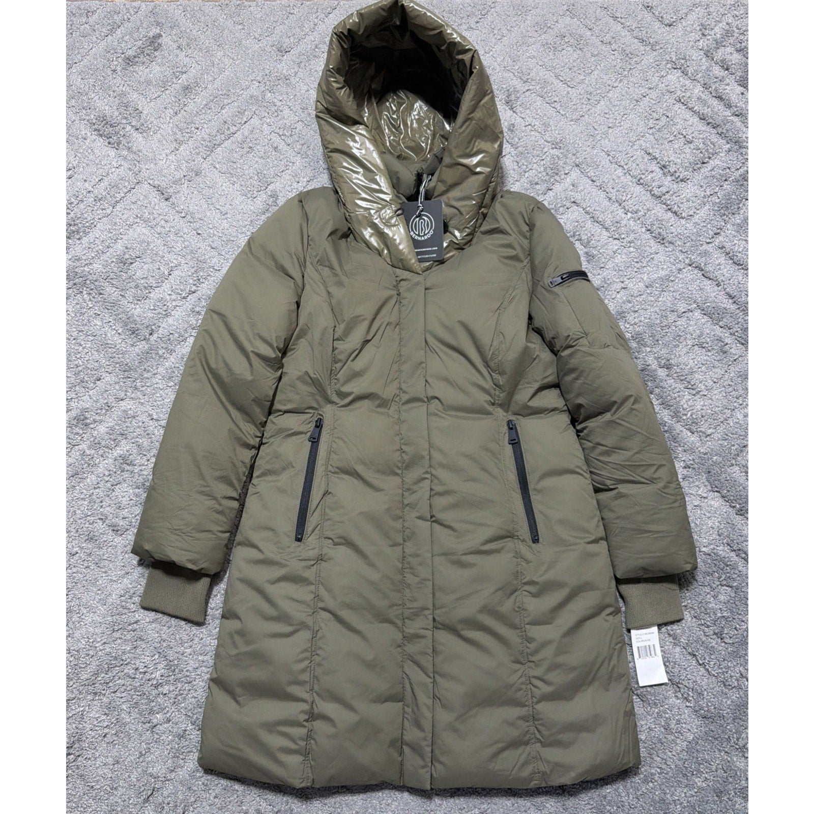 NWT Bernardo Hooded Puffer Jacket Sz Large In Olive GreenBernardo Women Puffer