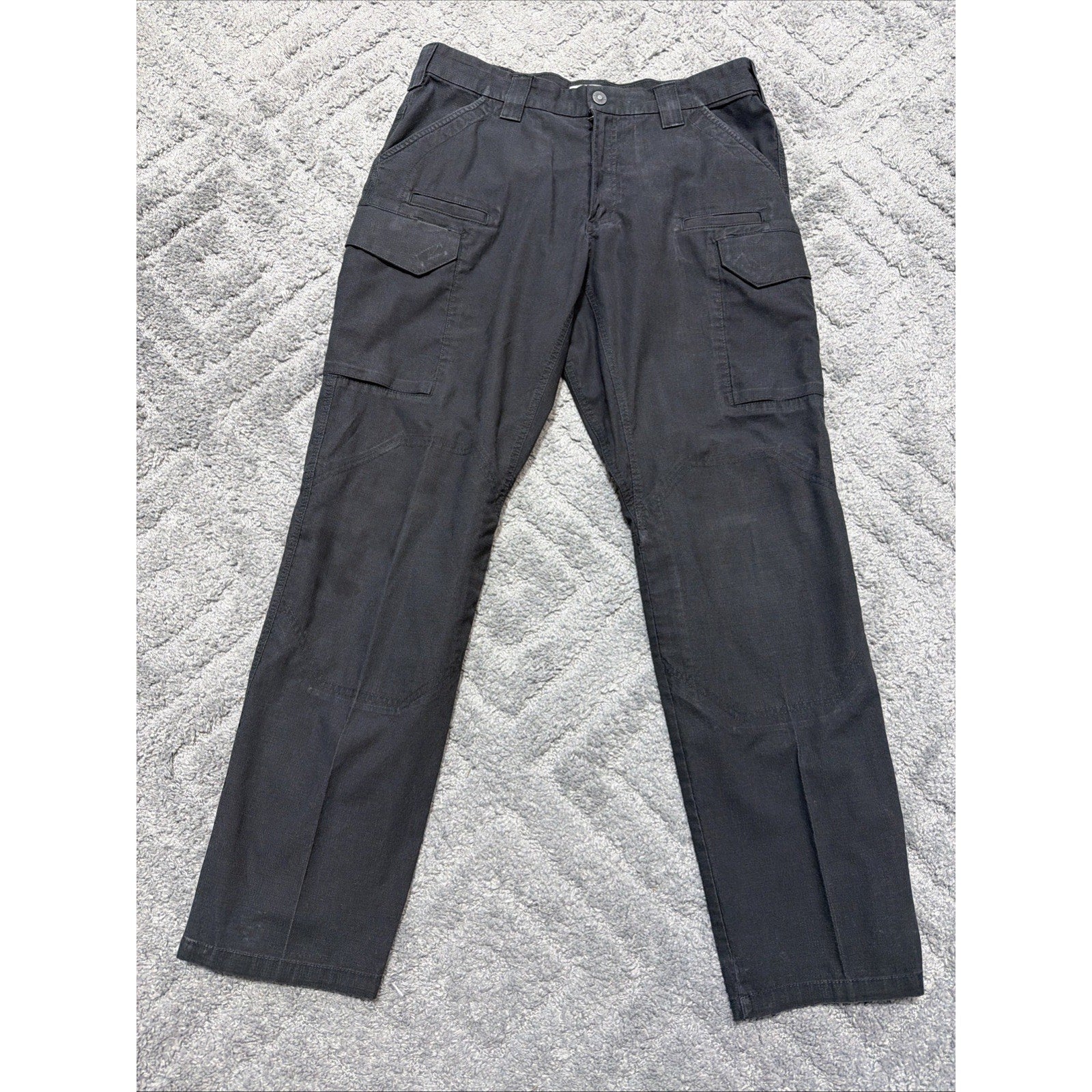 First Tactical V2 Pants Size 36x34 Black Ripstop Fabric Cargo Pockets Outdoors