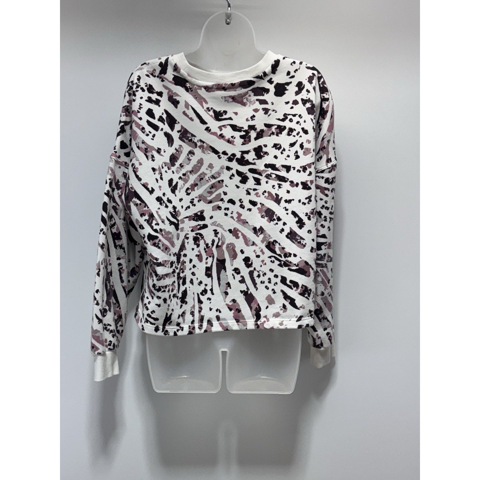 Calvin Klein Performance Printed Sweatshirt White Multi Women’s Size M (no tag)
