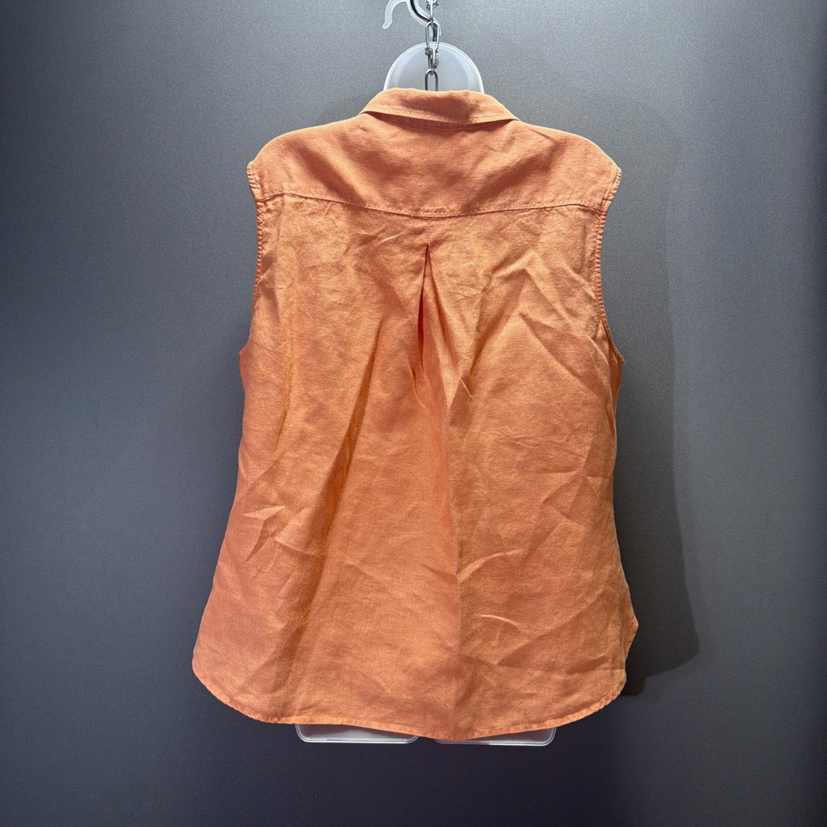 Lulu B Linen Top Womens XL Button Up Sleeveless Coral Breathable Casual