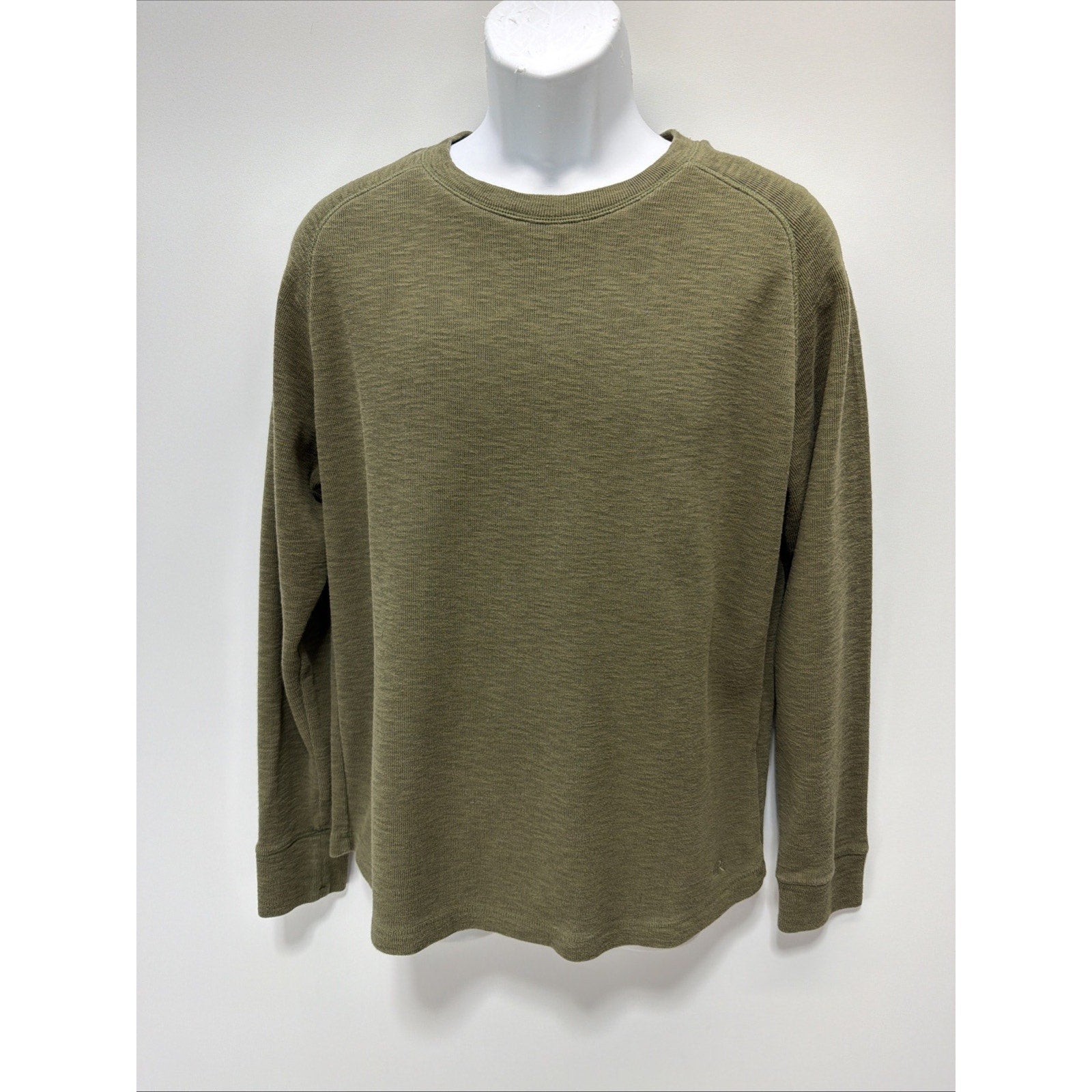 Banana Republic Double Crew Knit Shirt Size L Crewneck Long Sleeve Classic