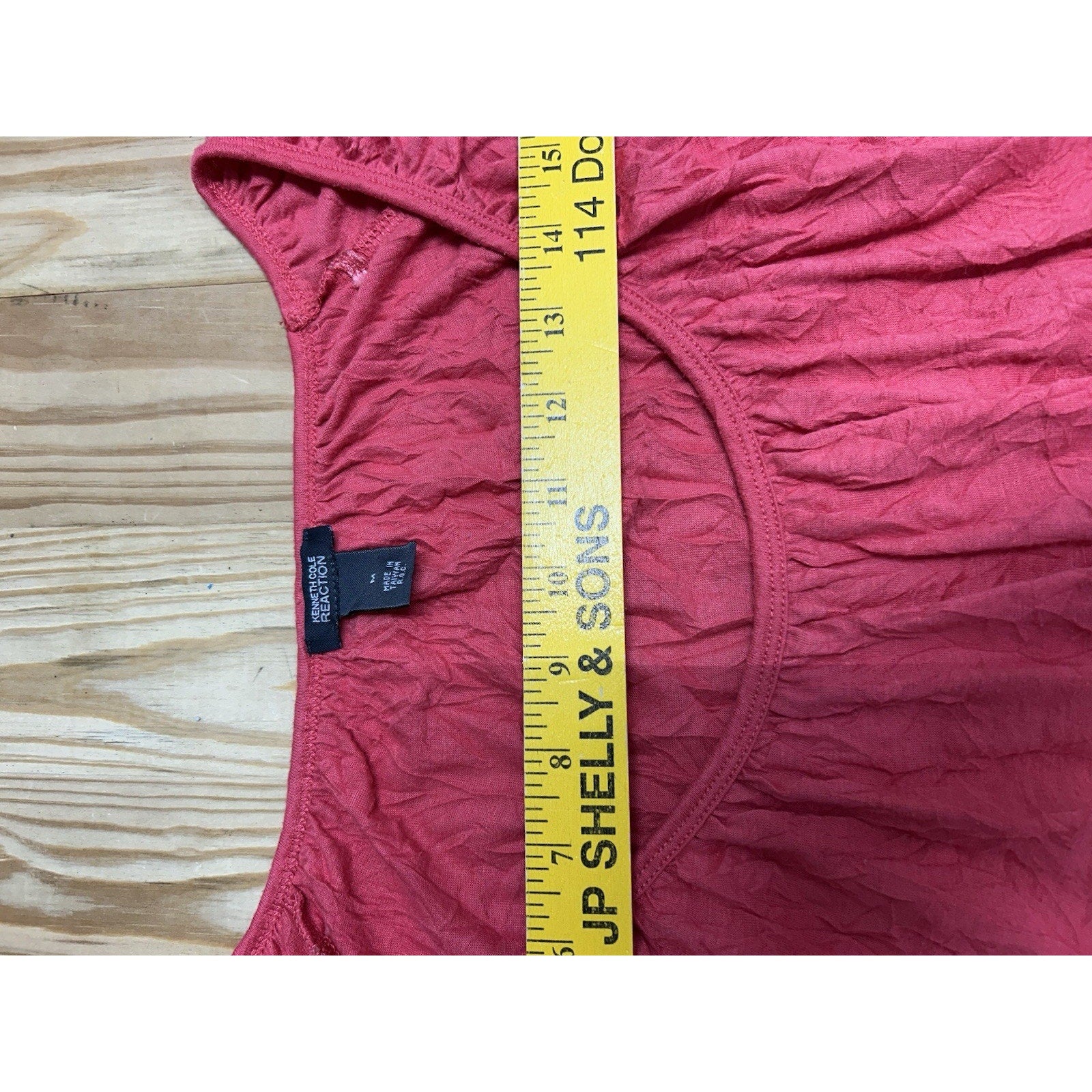 Kenneth Cole Reaction Women's Blouse M Short Elastic Sleeve