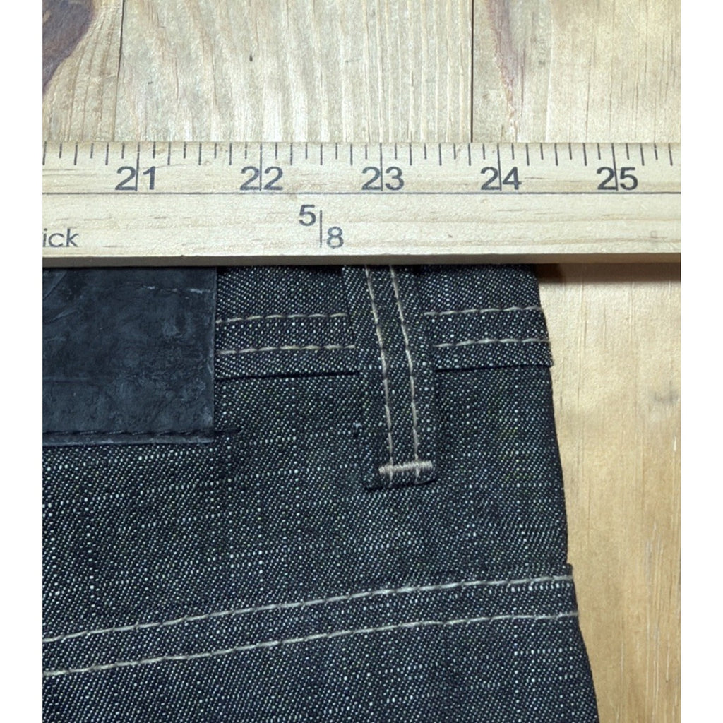 Vtg Y2K Qruel Loose Baggy Denim Jean Shorts 46x15 Streetwear Grunge Skater NWT