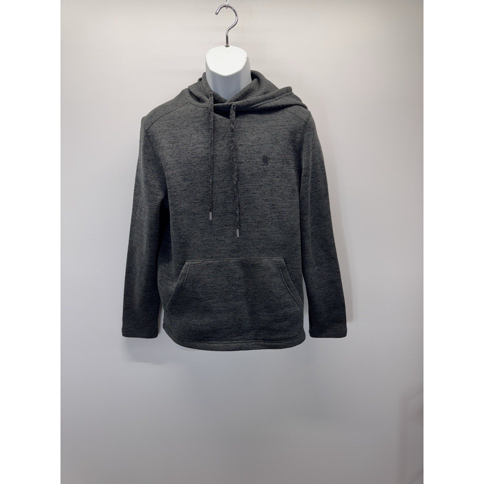 G.H. Bass Co Men’s Gray Pullover Pocket Fleece Lined Hoodie Jacket Small