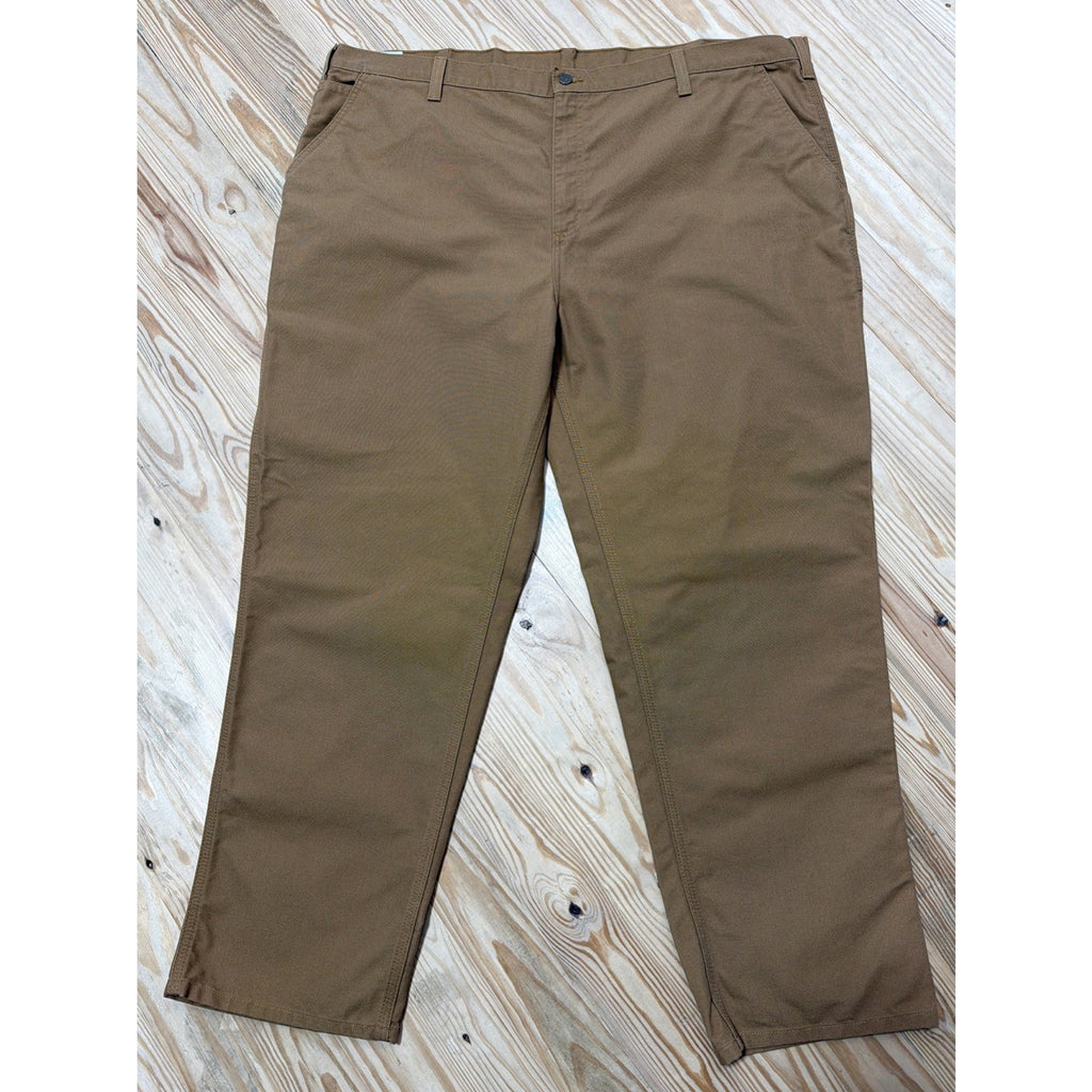 Carhartt Pants Mens 48x32 Tan Carpenter Canvas Utility Work Dungaree Fit NWOT