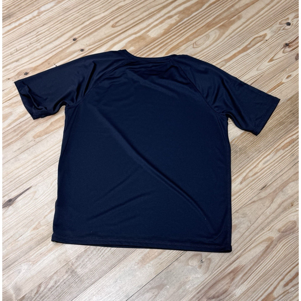 Spyder Swim Shirt Black Youth Short Sleeve Surf Stretch Spellout Large 14/16