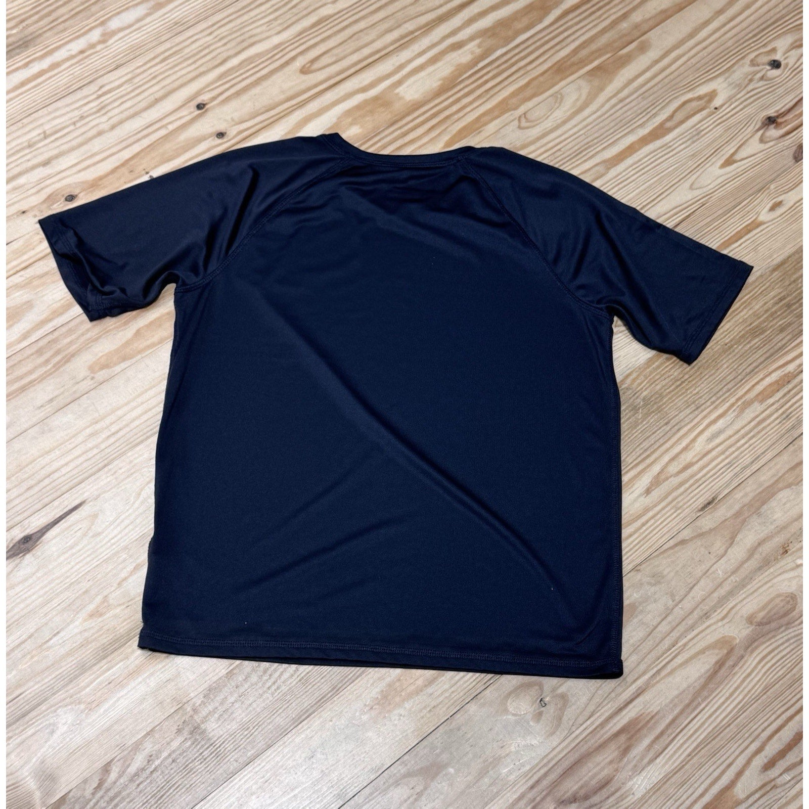 Spyder Swim Shirt Black Youth Short Sleeve Surf Stretch Spellout Large 14/16