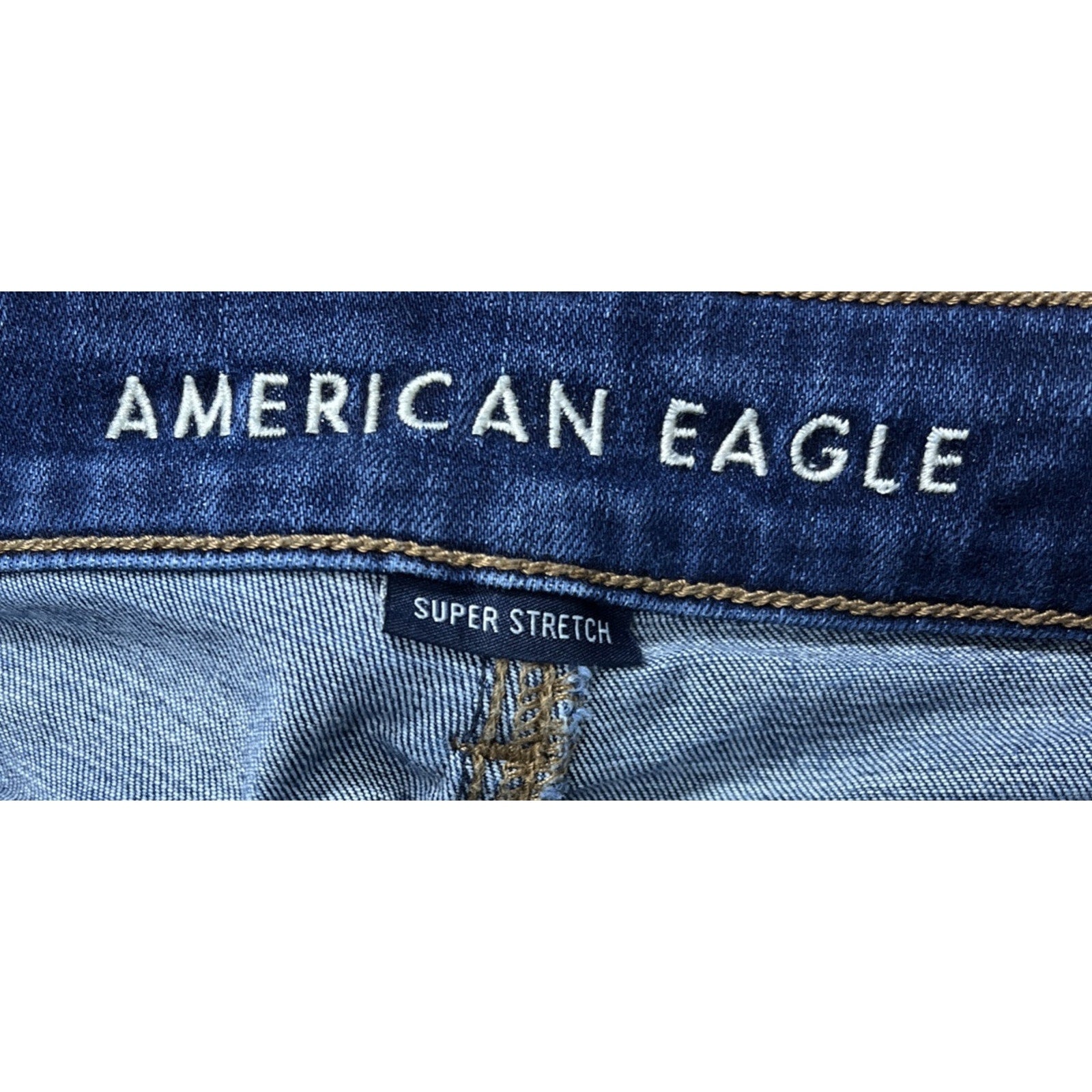American Eagle Shorts Womens 2 Blue Denim Jeans Skinny Bermuda Stretch Ladies
