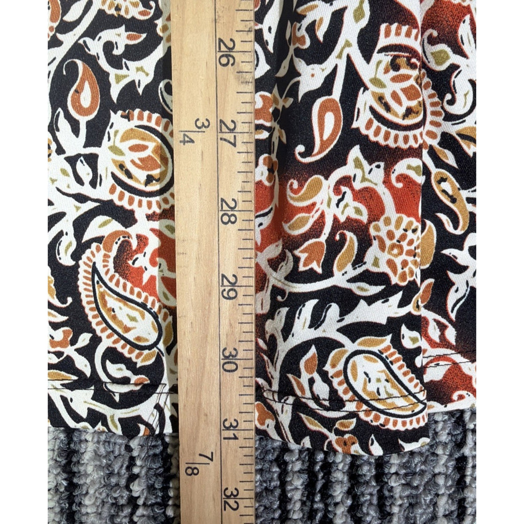 Hypnotized Jersey Skirt Women S Multi Paisley Design Elastic Waist Boho Retro