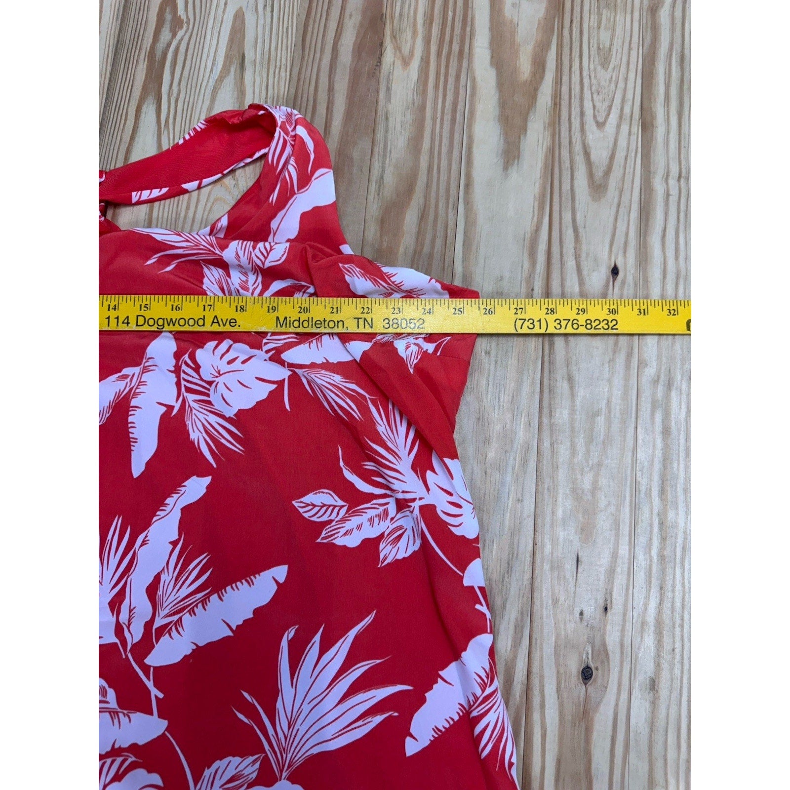 Old Navy Womens Lined Halter Dress Twist Back Orange White Tropical Floral XXL