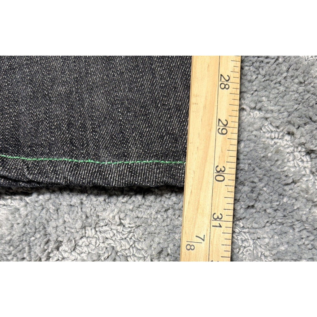 Vintage Old Skool Jeans Mens 44x30 Black Wide Leg Baggy Hip Hop Skater Y2K