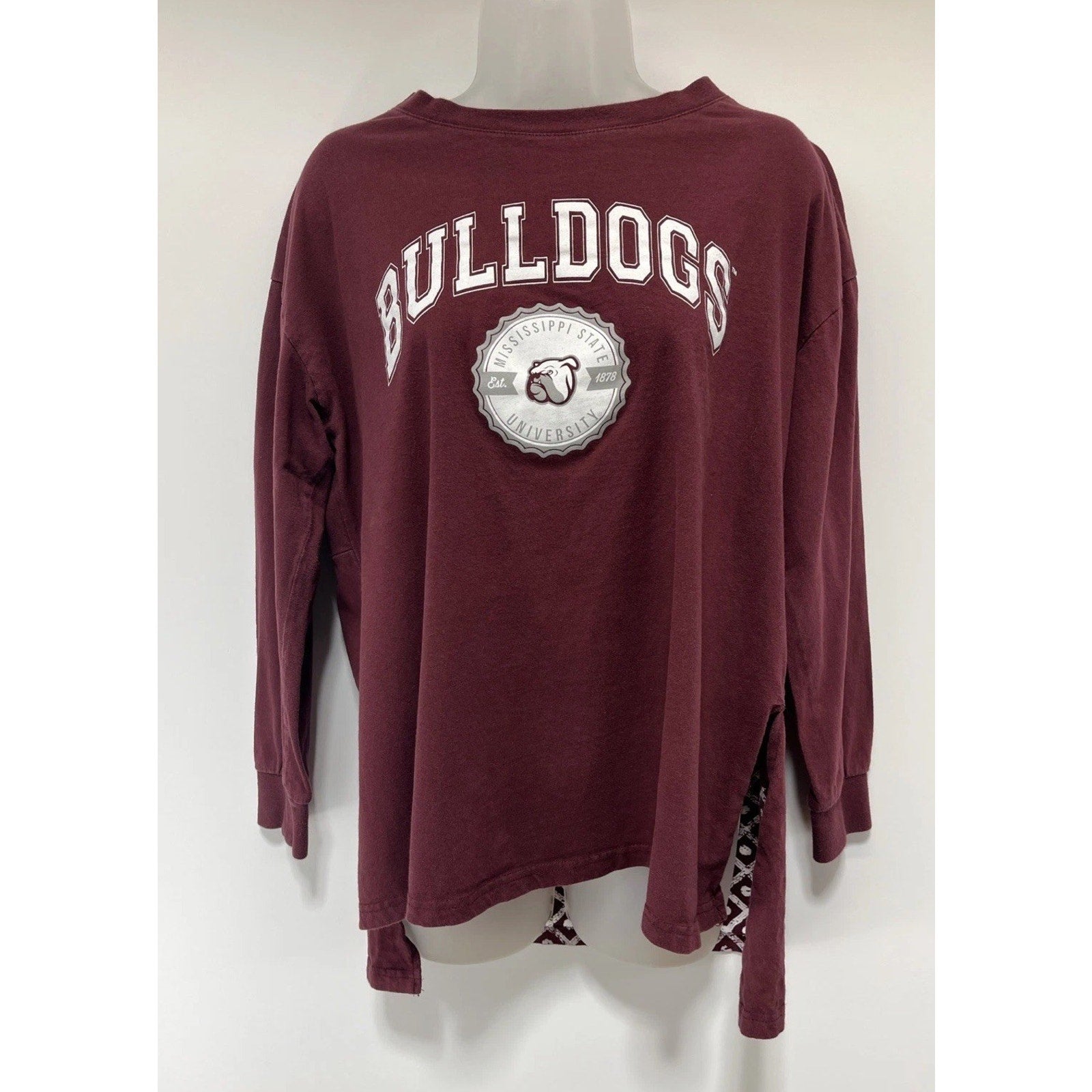 Gameday Couture Mississippi State Bulldogs Women’s Oversized Blouse Maroon Small