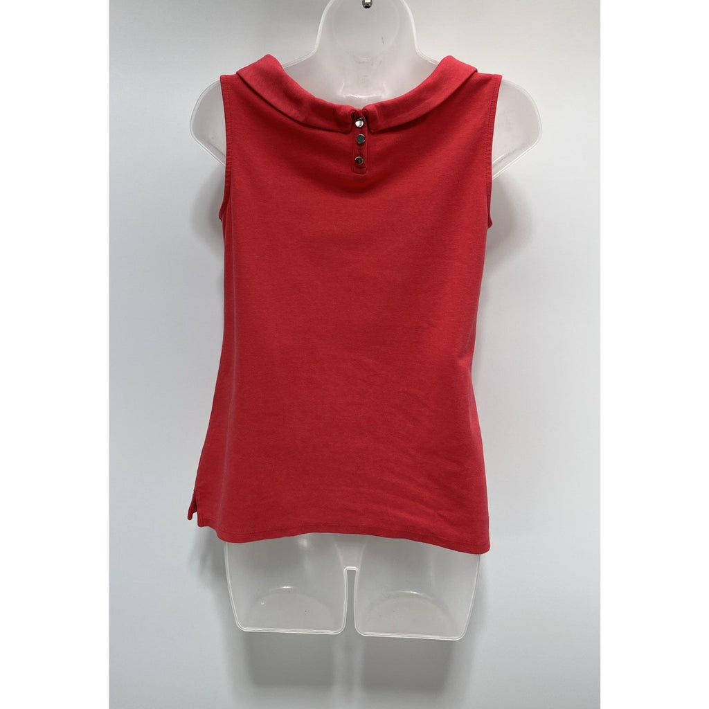 Talbots Sabrina Ponte Shell Cowl Neck Sleeveless Top Size XS Pink