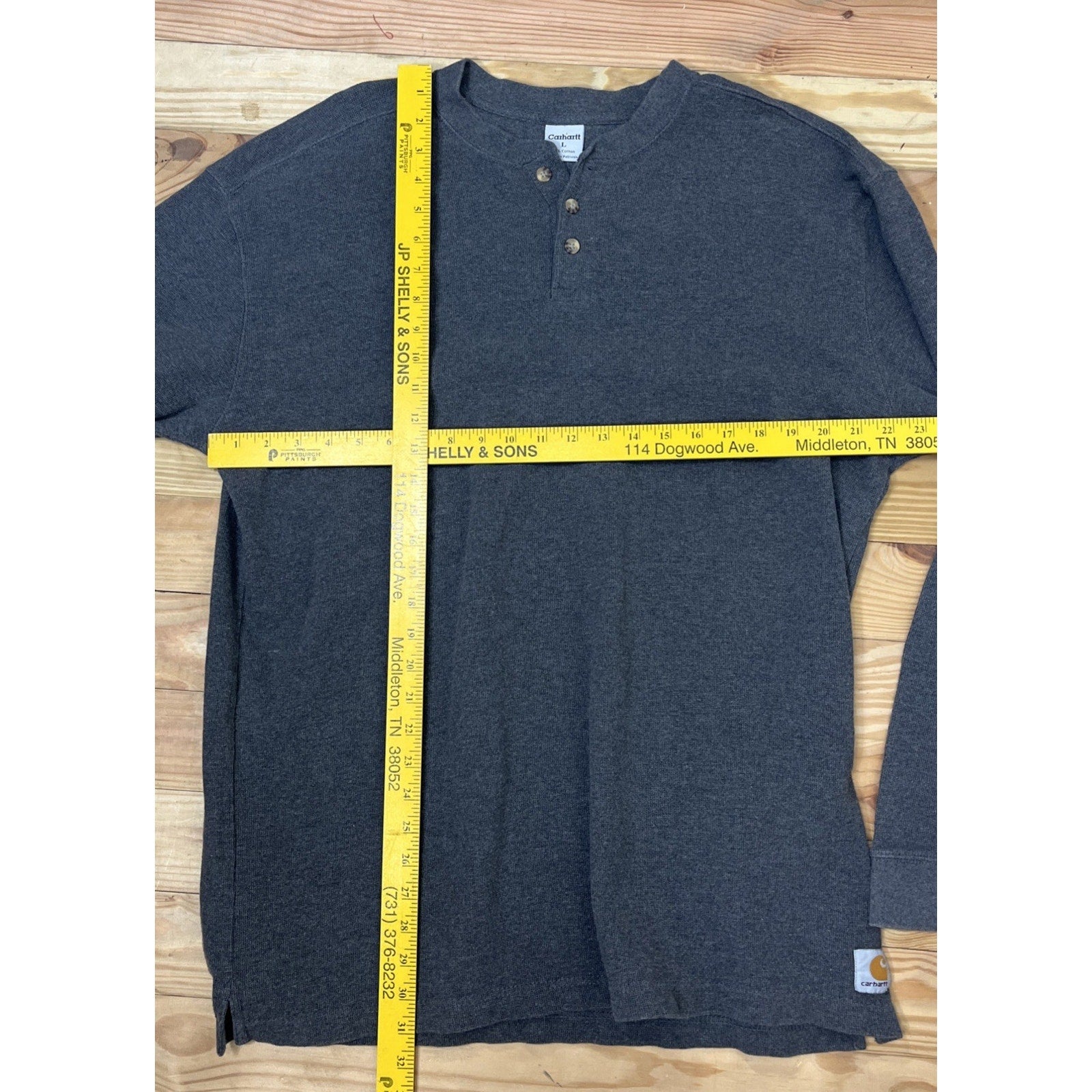 Carhartt Henley neck thermal long T-shirt, men's size L