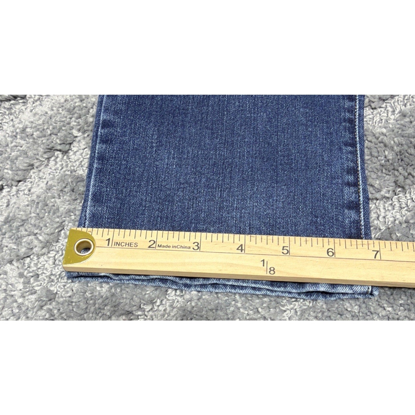 Denim Jeans Lauren Ralph Lauren Women's Blue Modern Straight Pants Size 12 Rip